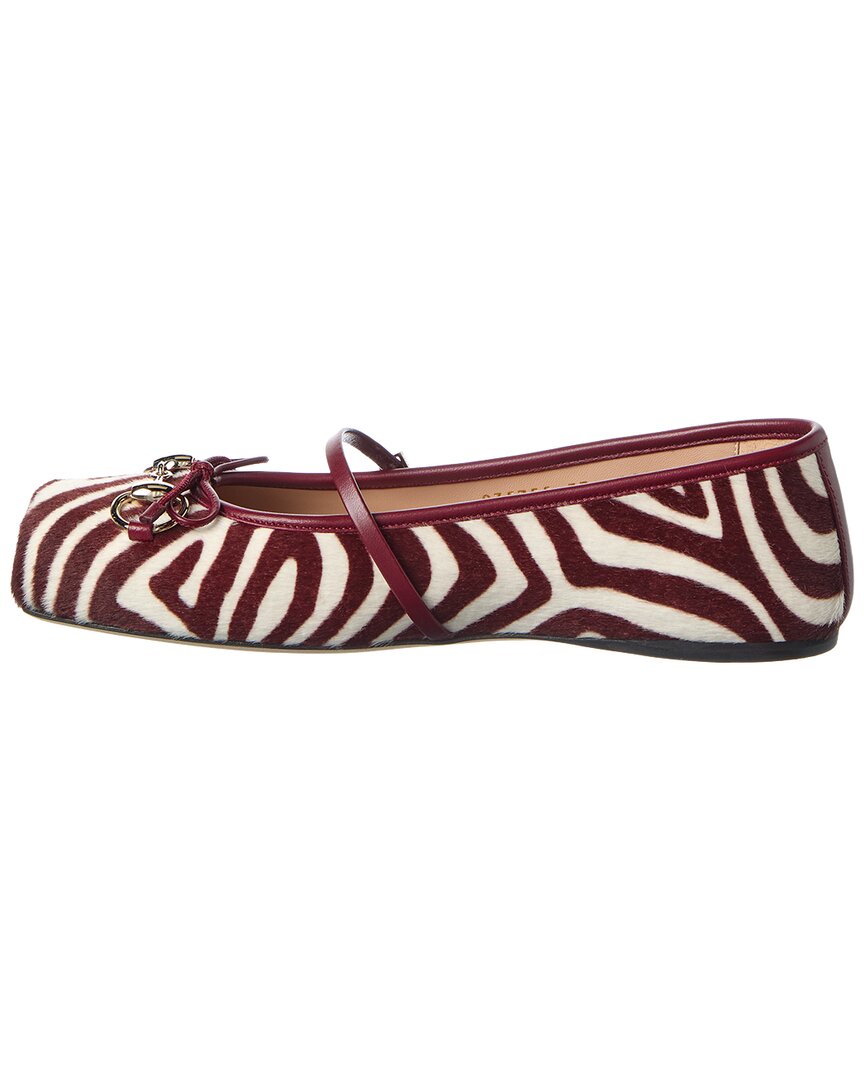 Gucci Horsebit Haircalf & Leather Ballet Flat
