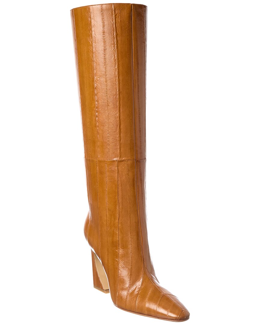 Fendi Shoe Arco Knee-High Bootie Leather Brown Shoes