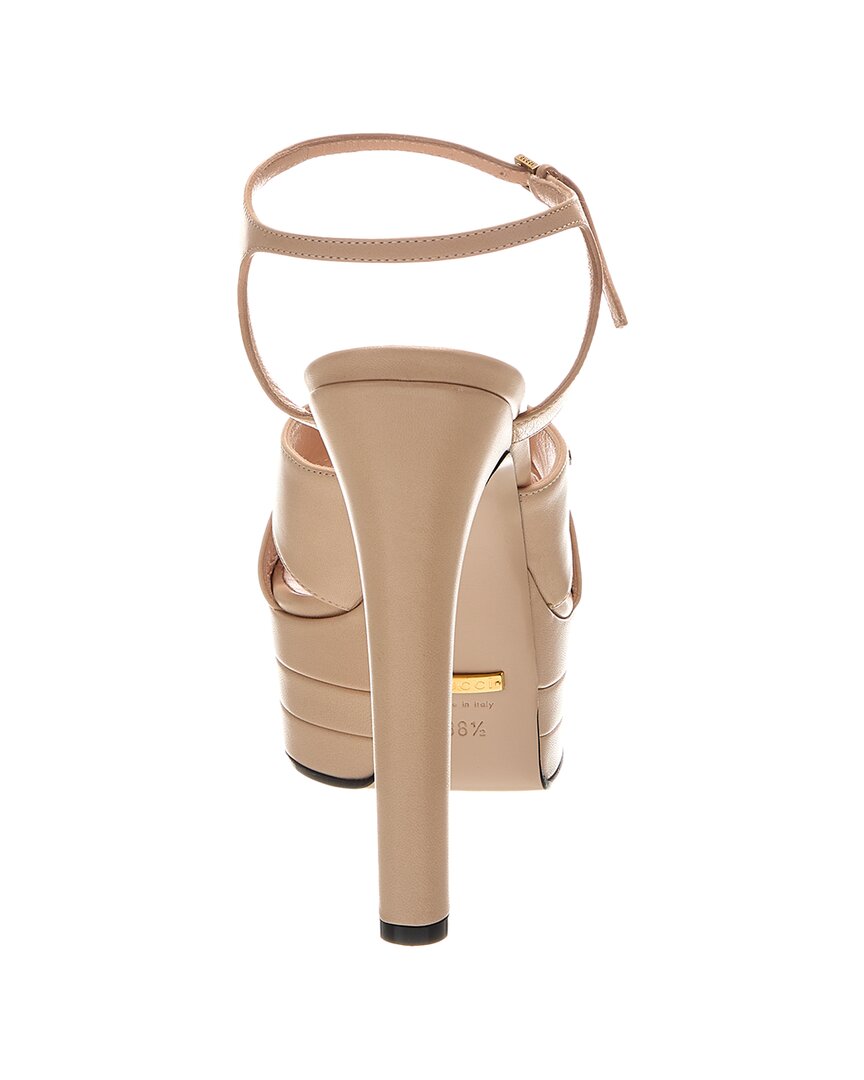 Gucci Leather Platform Sandal