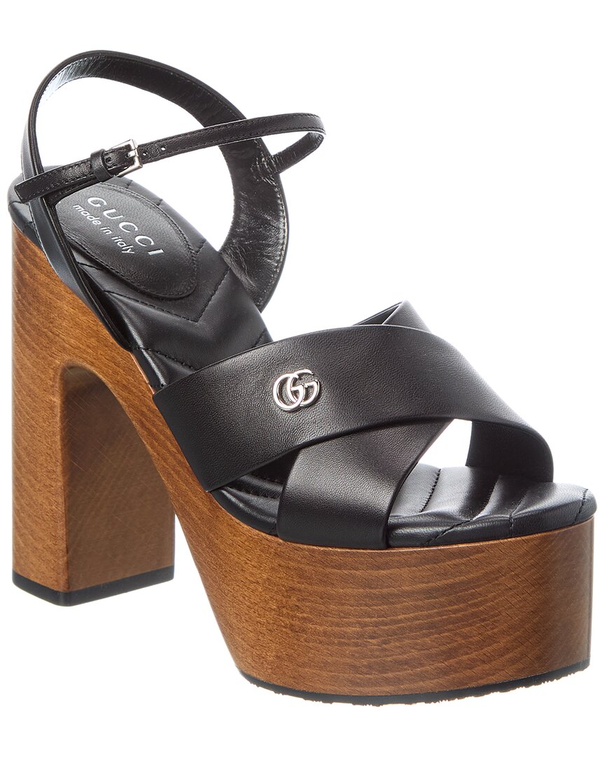 Gucci Leather Platform Sandal