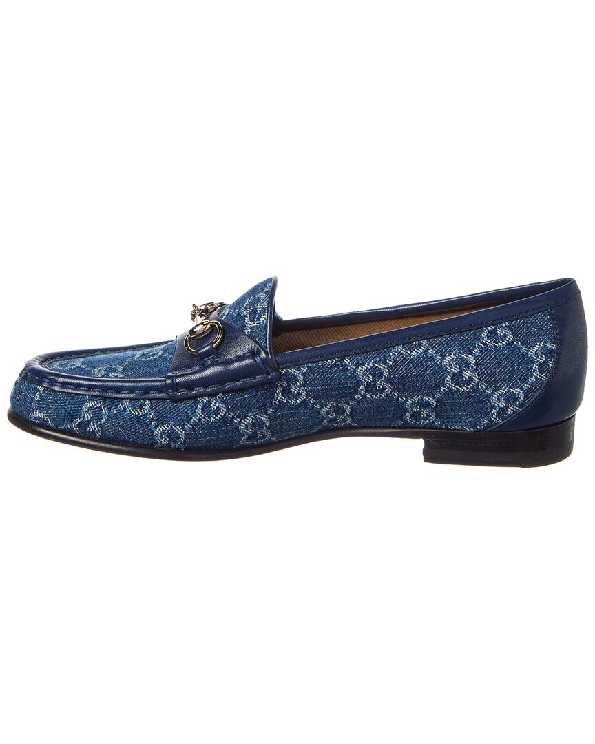 Gucci Horsebit Gg Denim & Leather Loafer