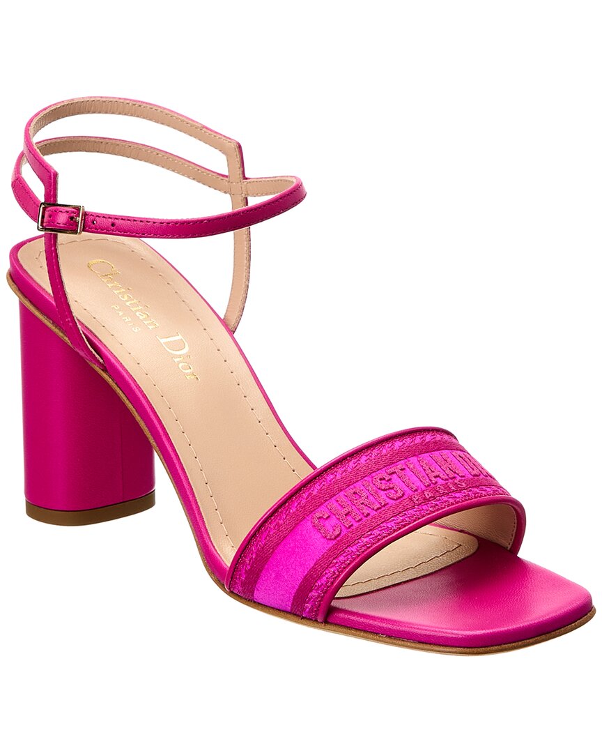 Dior Shoe Dway Sandal 3 Leather Pink Shoes
