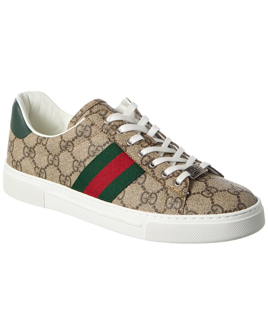 Gucci Ace Gg Supreme Canvas & Leather Sneaker