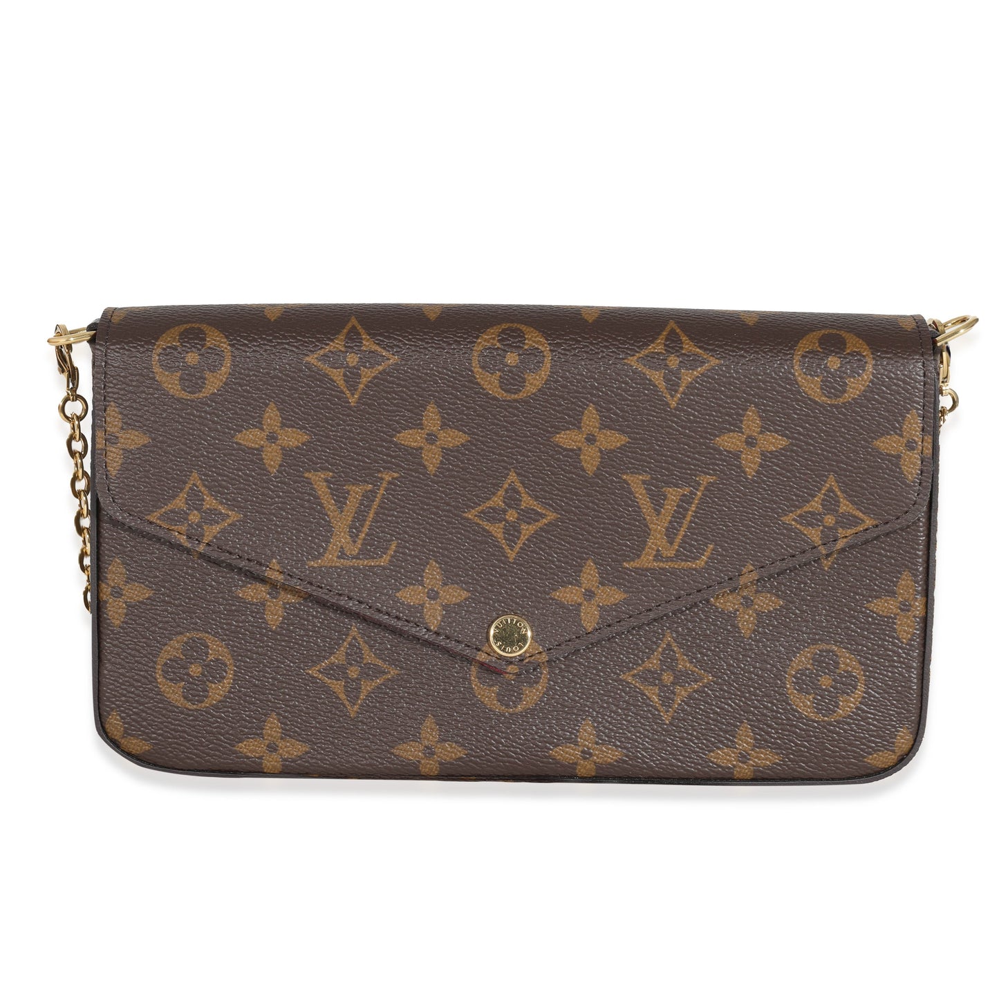 Louis Vuitton Felicie Pochette Monogram Canvas Clutch Bag