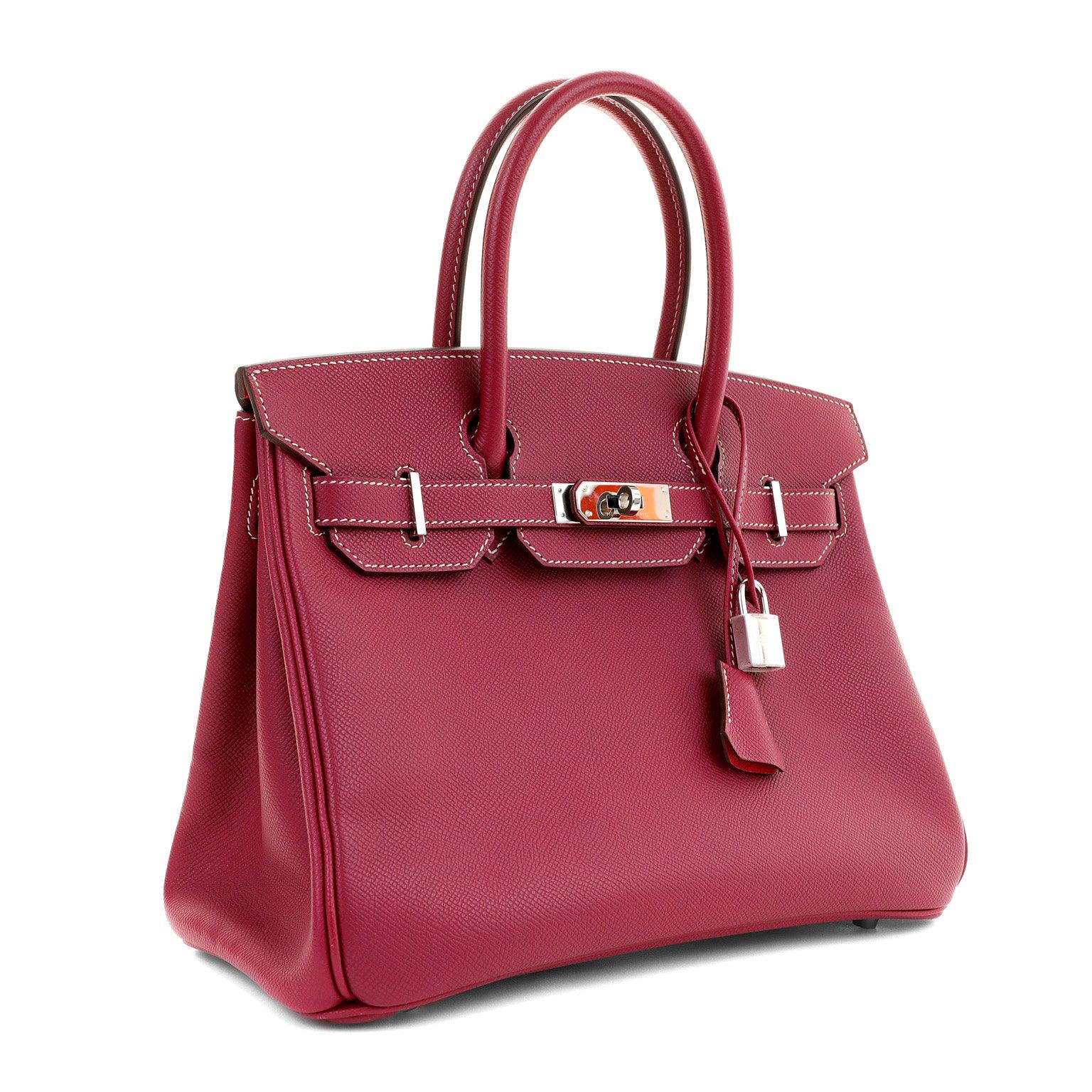 Hermes Rose Tyrien Epsom Candy Collection Birkin W Palladium Travel Bag