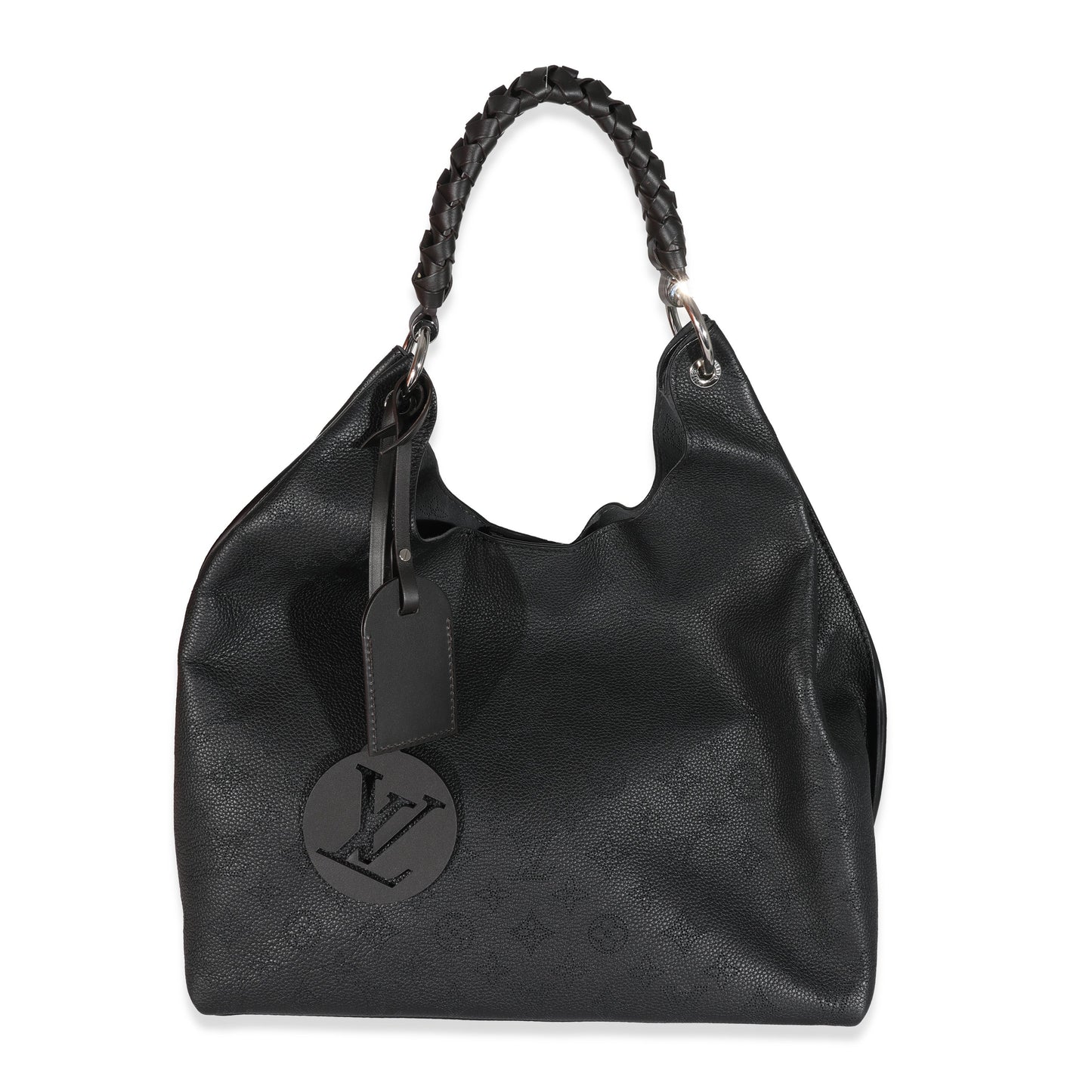 Louis Vuitton Mahina Carmel Black Shoulder Bag Carmel Hobo