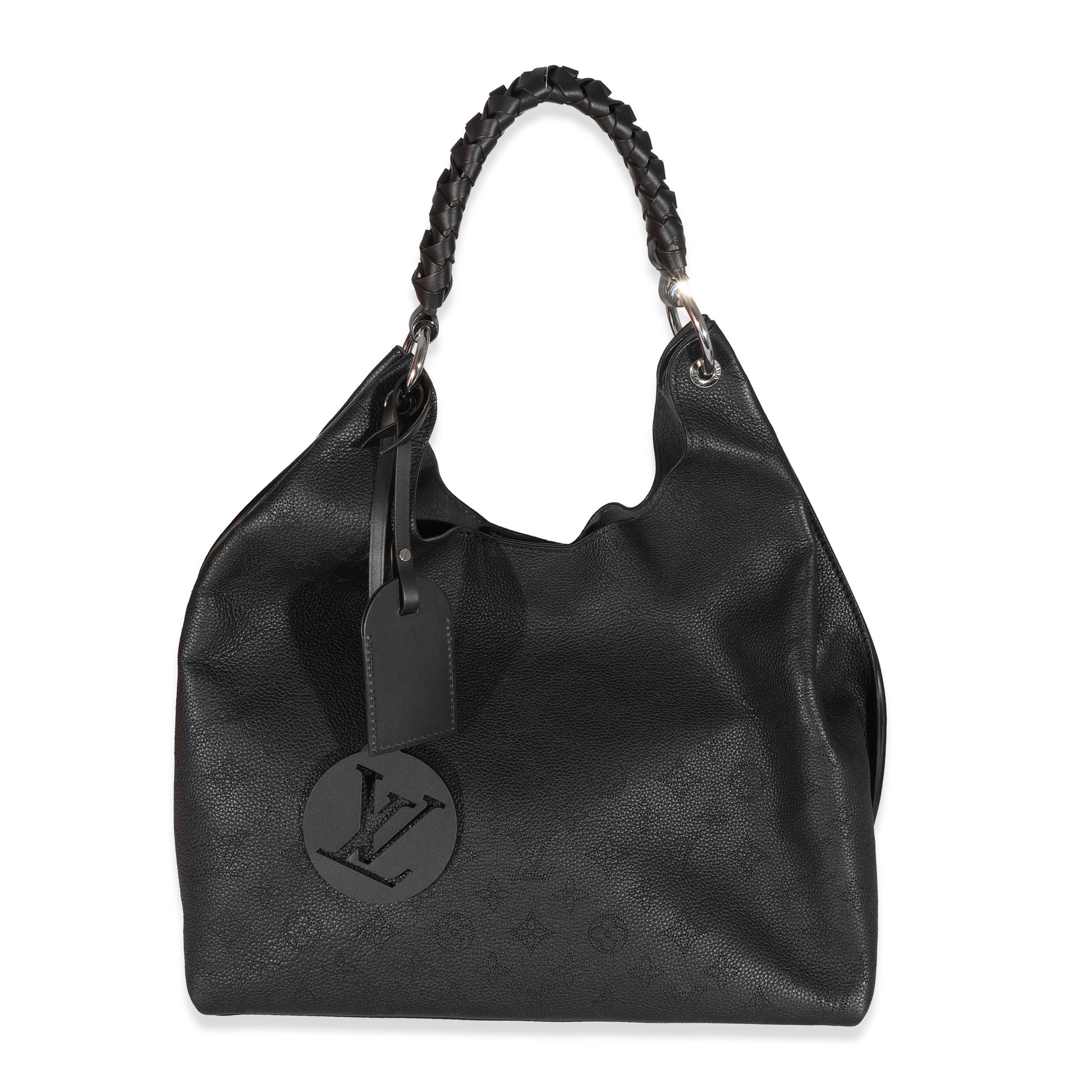 Louis Vuitton Mahina Carmel Black Shoulder Bag Carmel Hobo