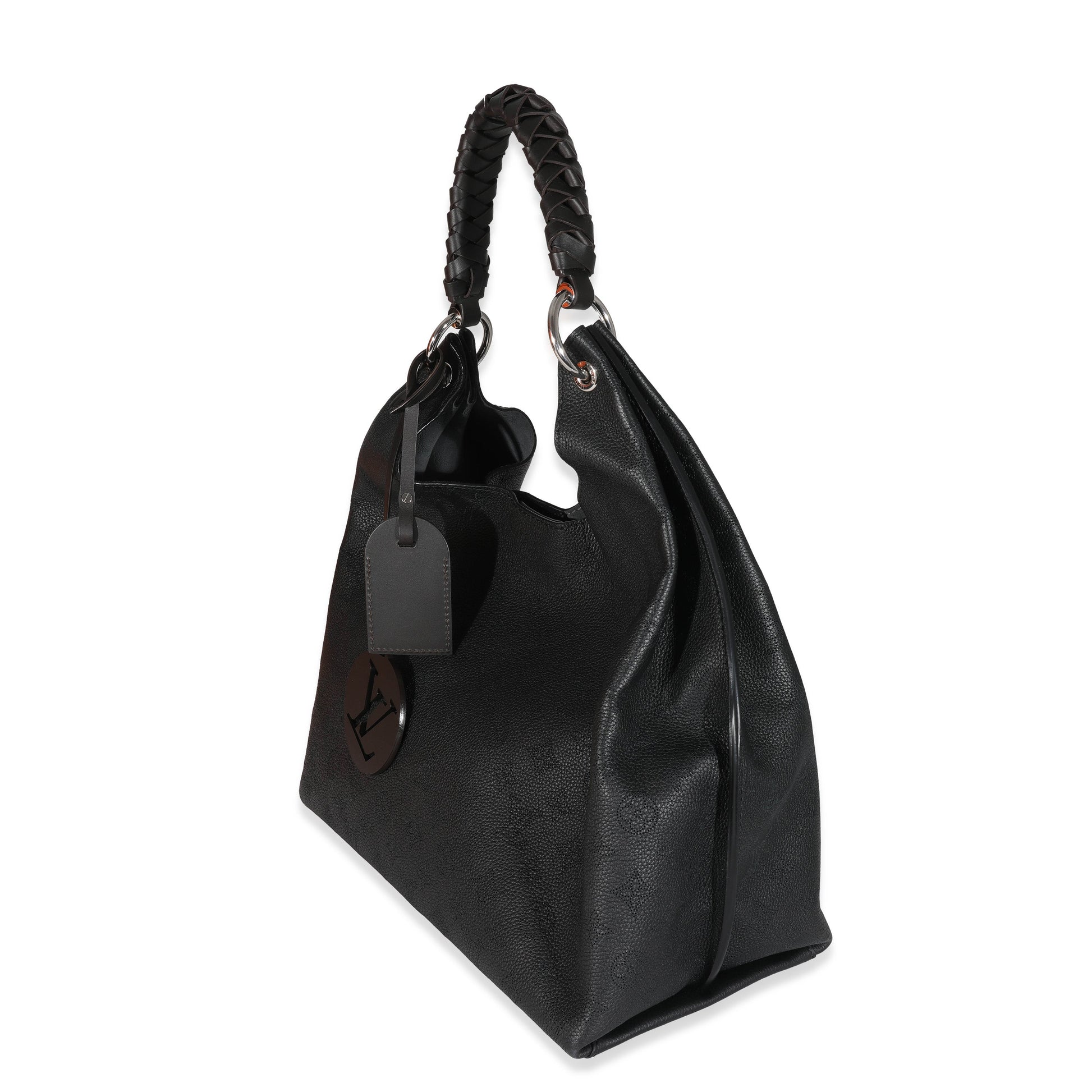 Louis Vuitton Mahina Carmel Black Shoulder Bag Carmel Hobo