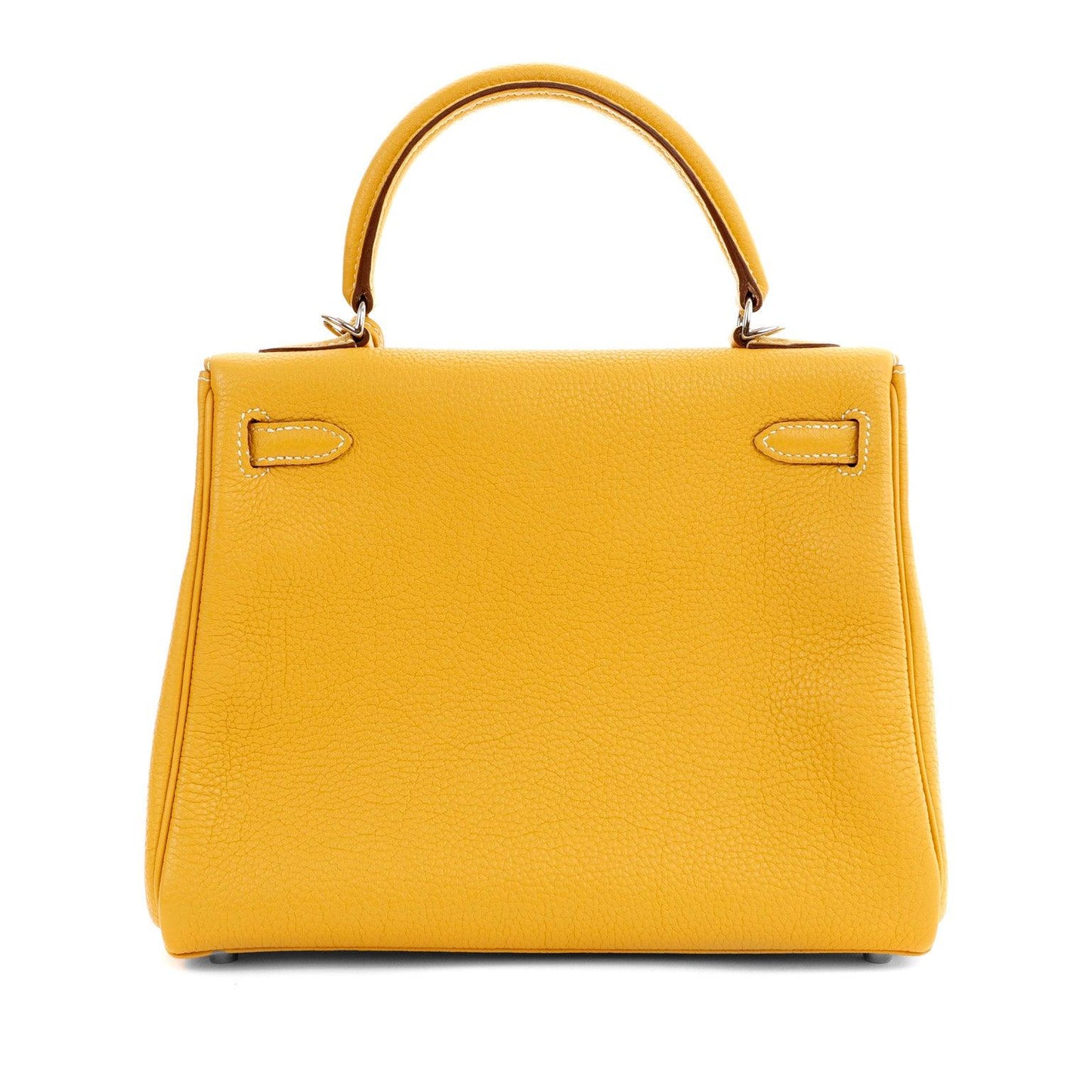 Hermes Kelly Moutard Togo W Palladium Hardware Handbag Travel Bag