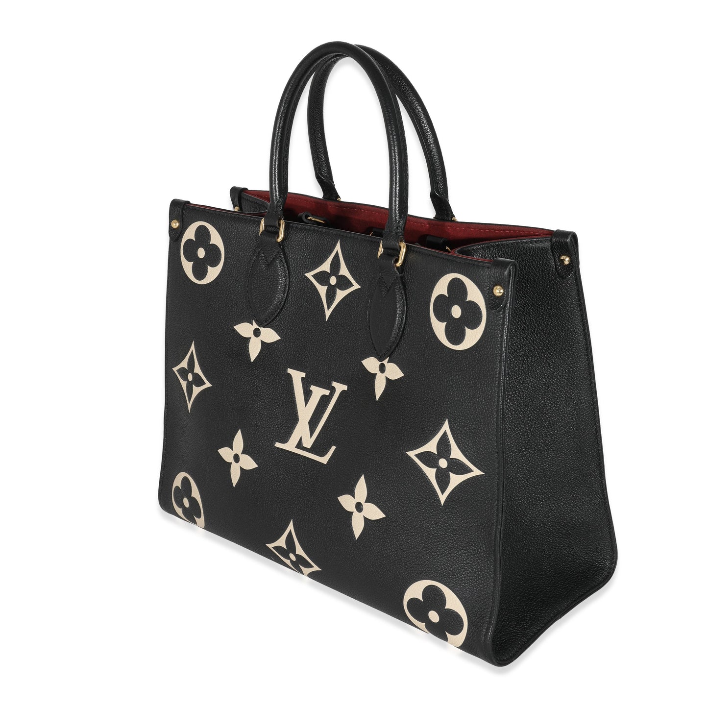 Louis Vuitton Giant Empreinte OnTheGo MM Monogram Black Beige Handbag Onthego Mm