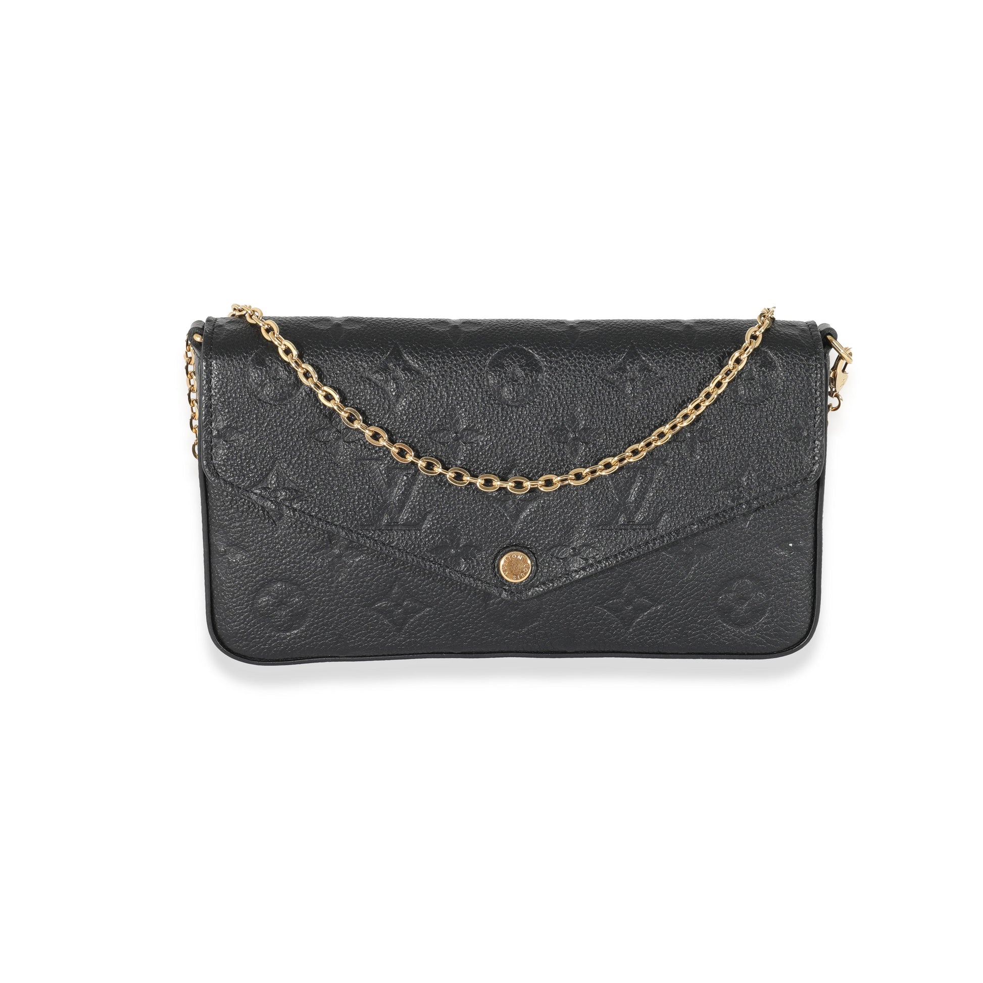 Louis Vuitton Empreinte Félicie Pochette Monogram Black Clutch Bag Felicie Pochette