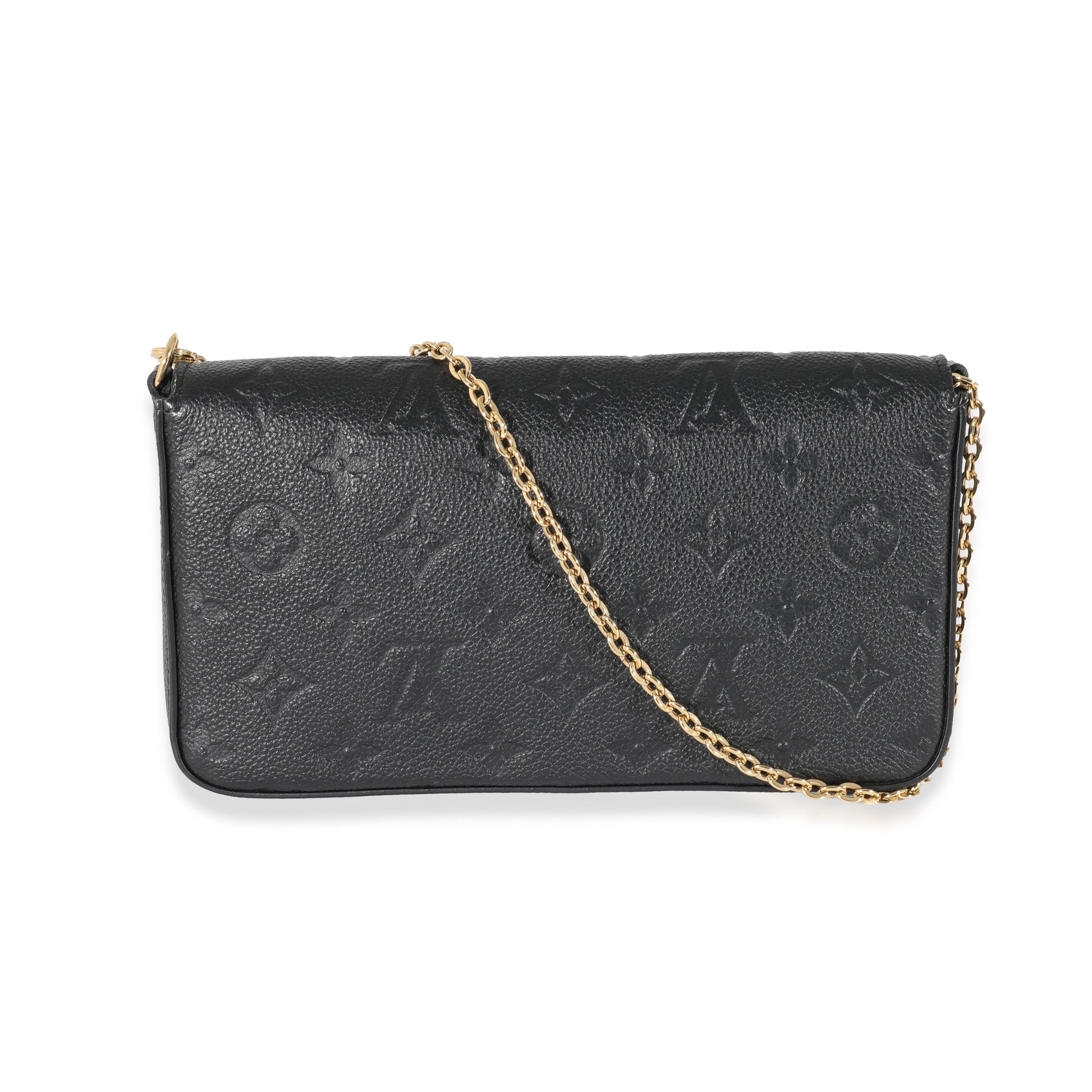 Louis Vuitton Empreinte Félicie Pochette Monogram Black Clutch Bag Felicie Pochette