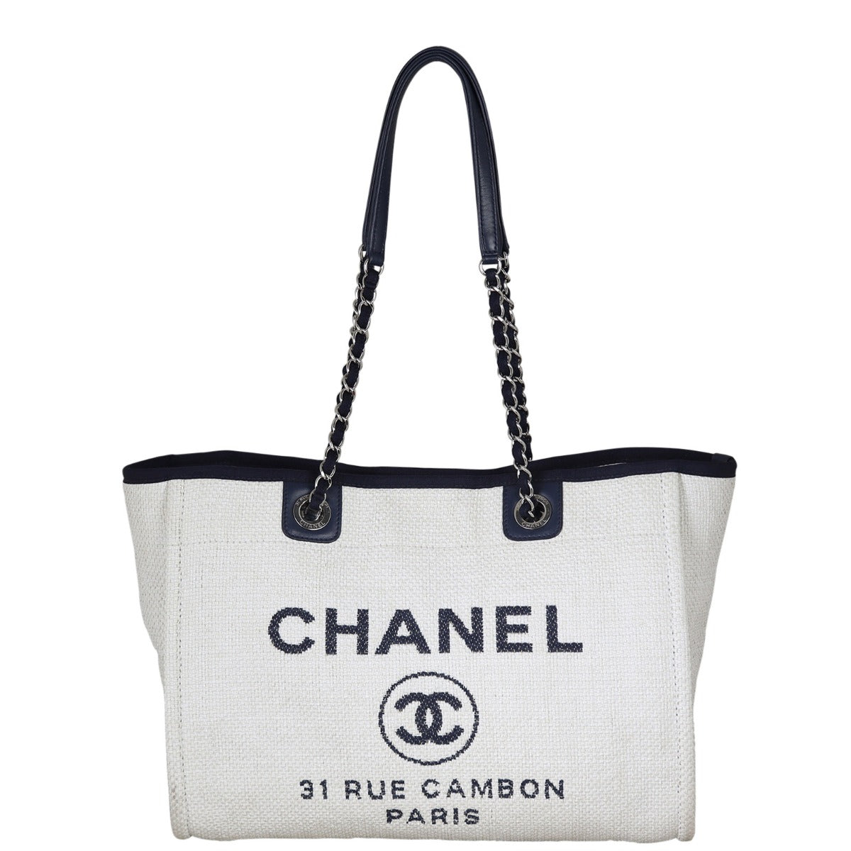 Chanel Deauville Tote White Small Tote Bag