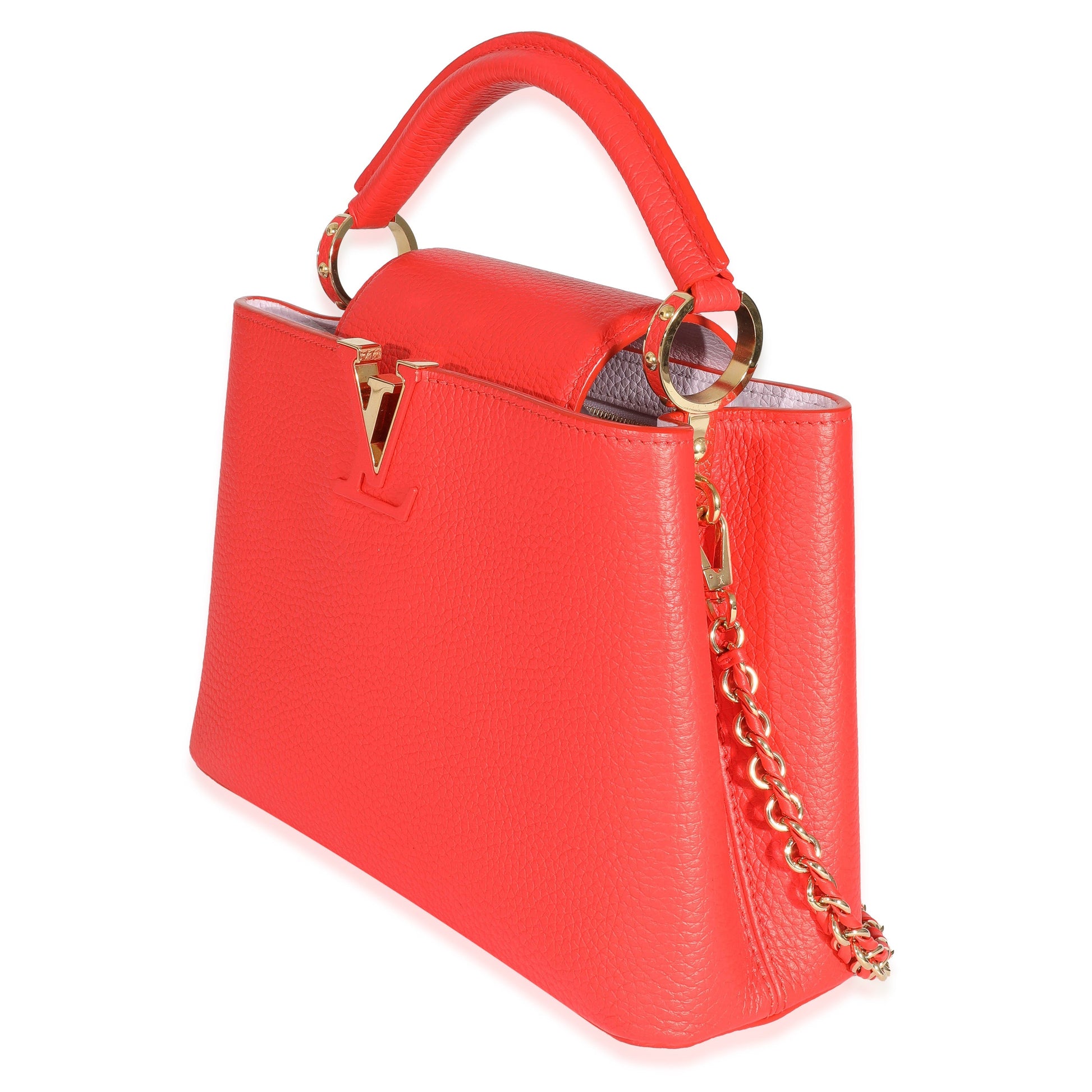 Louis Vuitton Tonic Taurillon Capucines BB Orange Hat