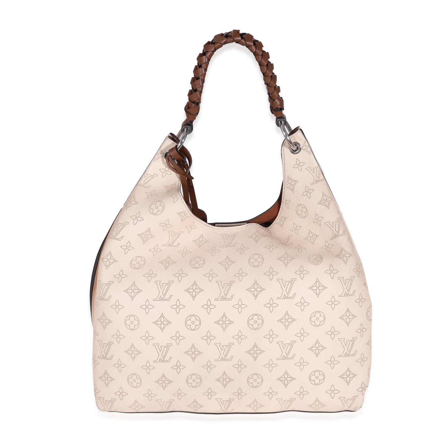 Louis Vuitton Mahina Carmel Cream Shoulder Bag