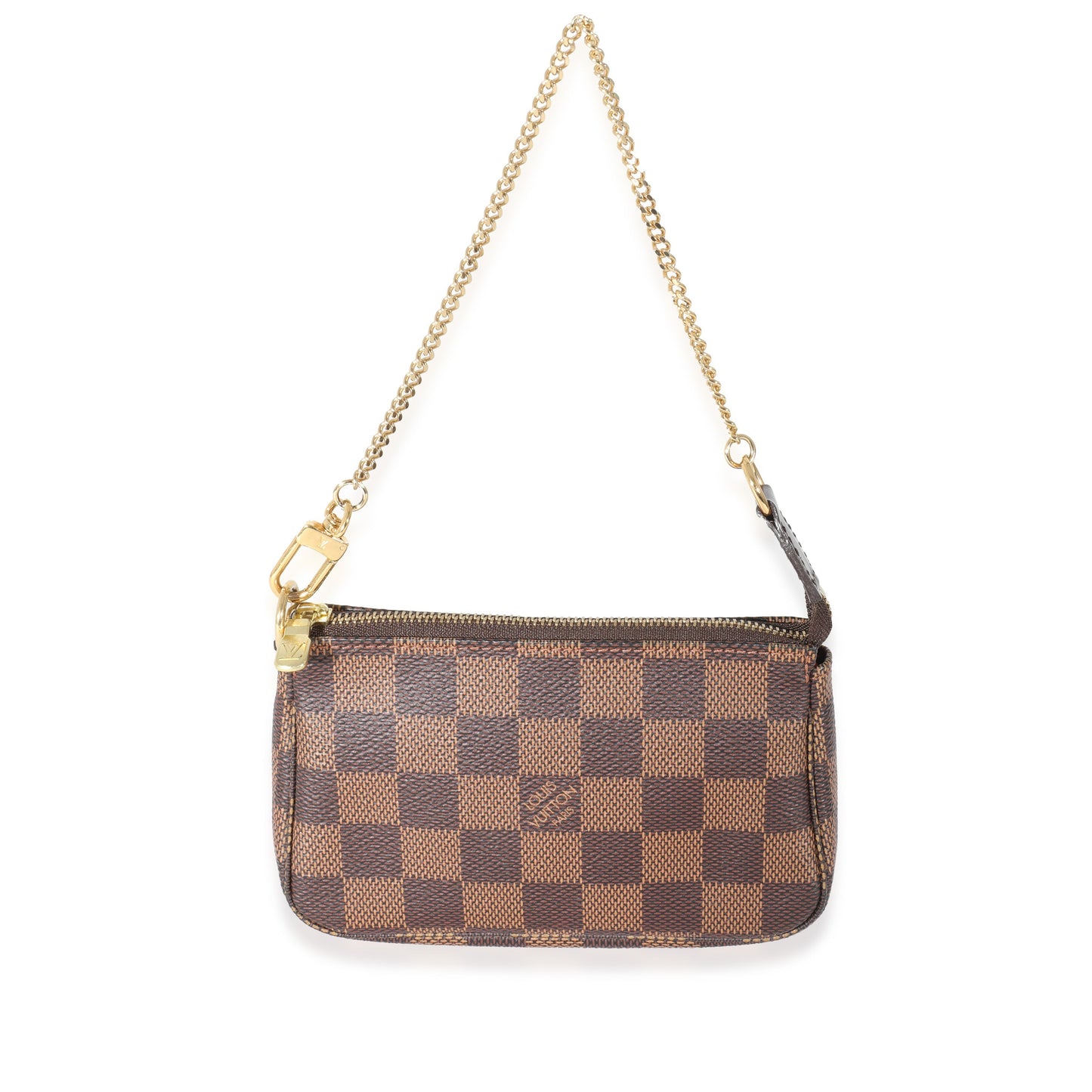 Louis Vuitton Damier Ebene Pochette Accessoires Canvas Mini Clutch Bag Pochette Accessoires