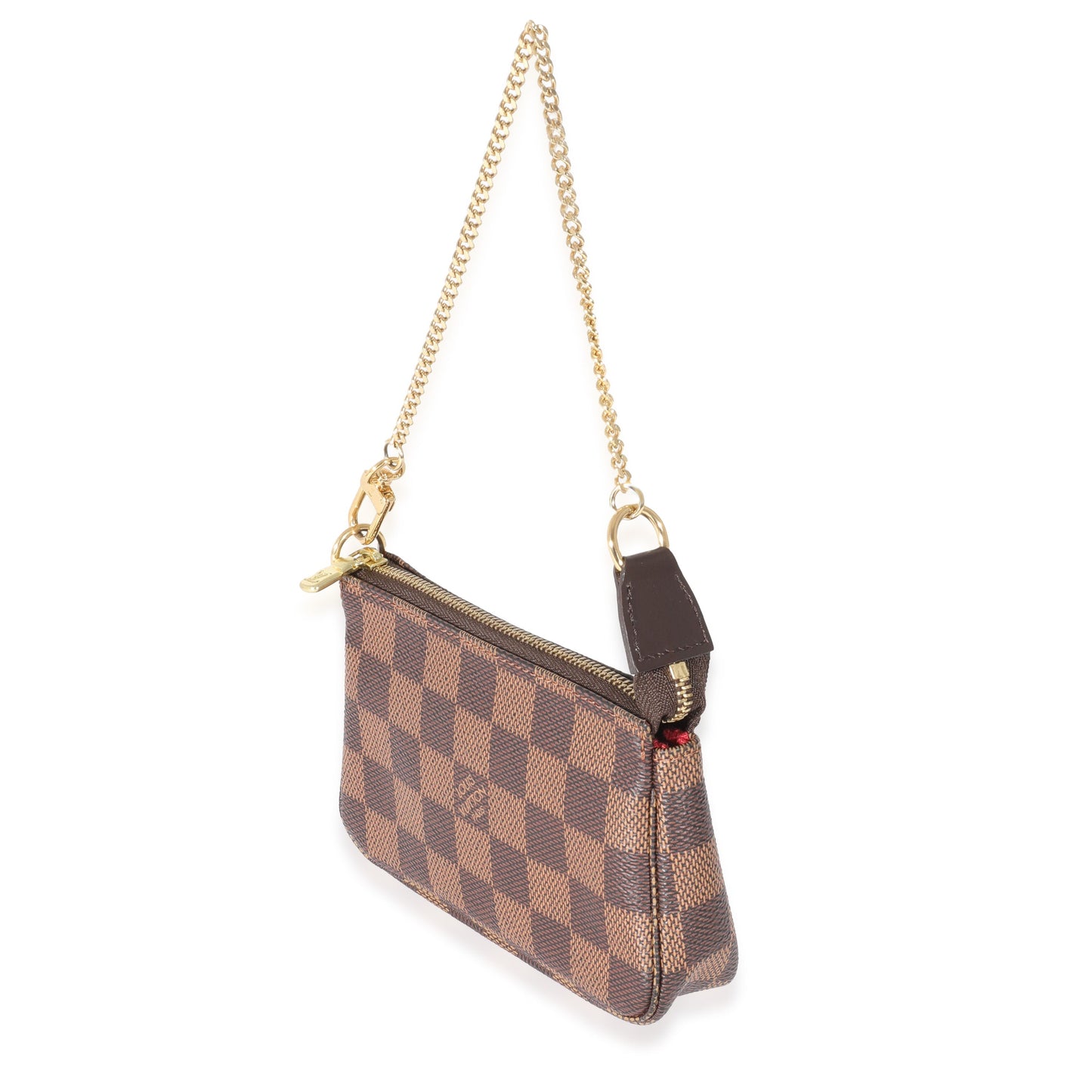 Louis Vuitton Damier Ebene Pochette Accessoires Canvas Mini Clutch Bag Pochette Accessoires
