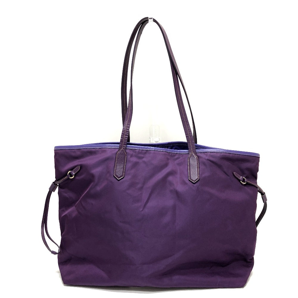 Tote Bag Saffiano Purple Women Leather Logo