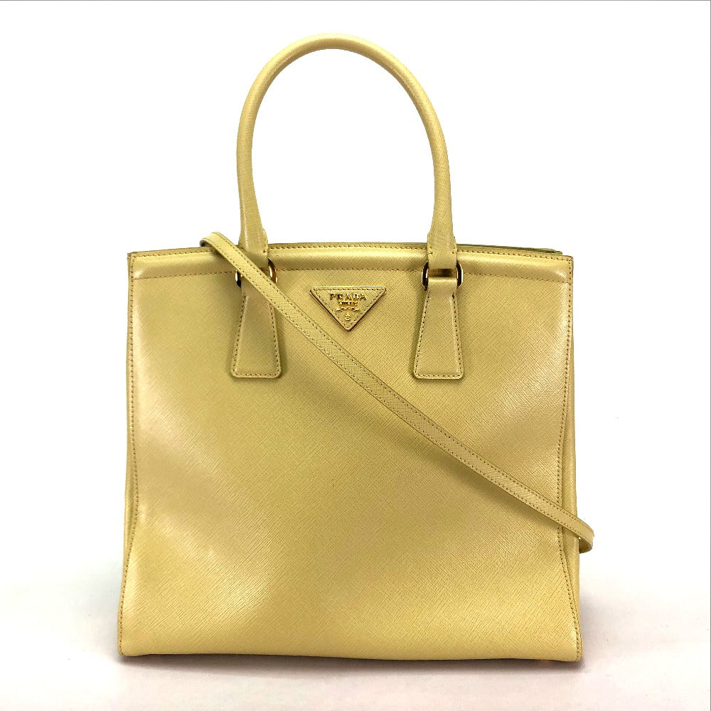 Safiano Yellow Shoulder Bag Women Leather