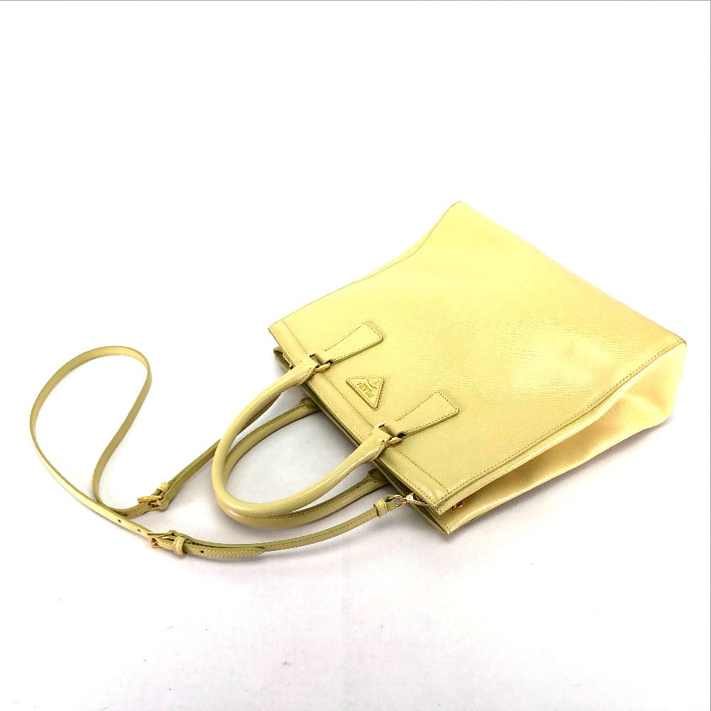 Safiano Yellow Shoulder Bag Women Leather