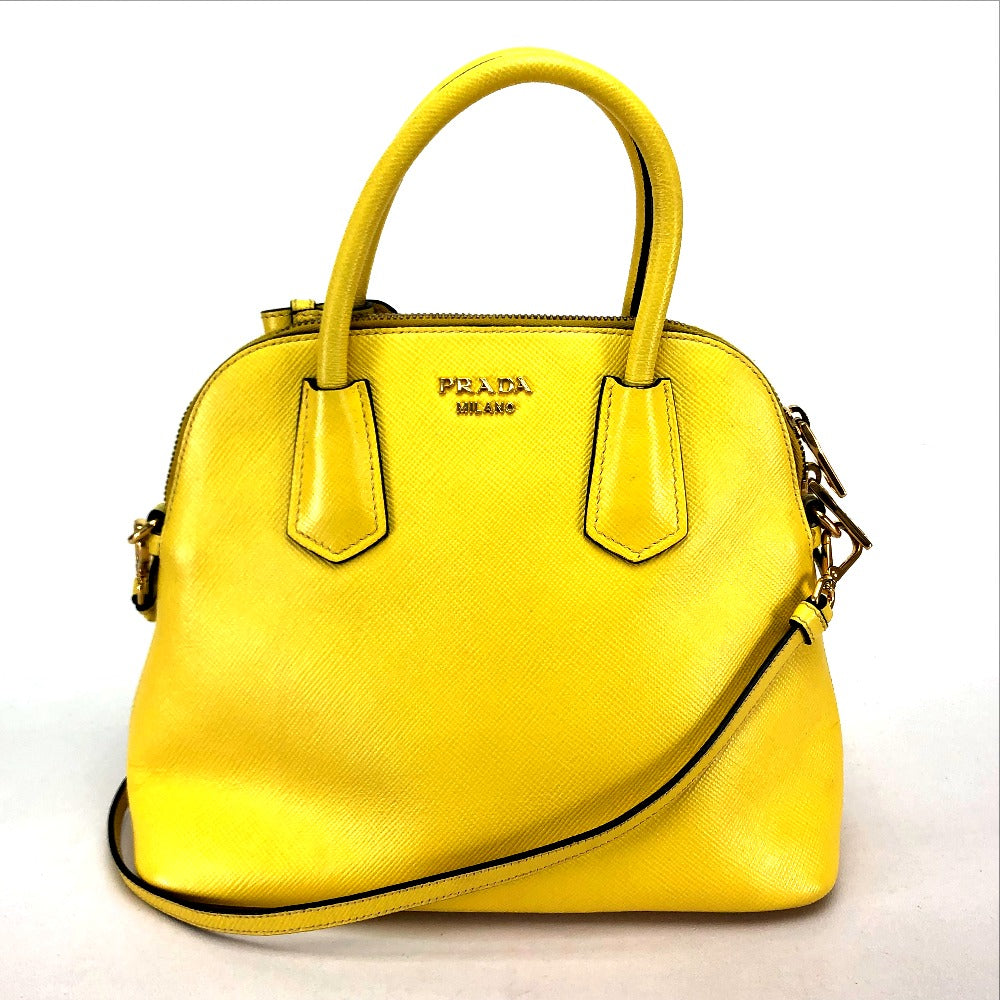 Yellow Women Leather Travel Bag