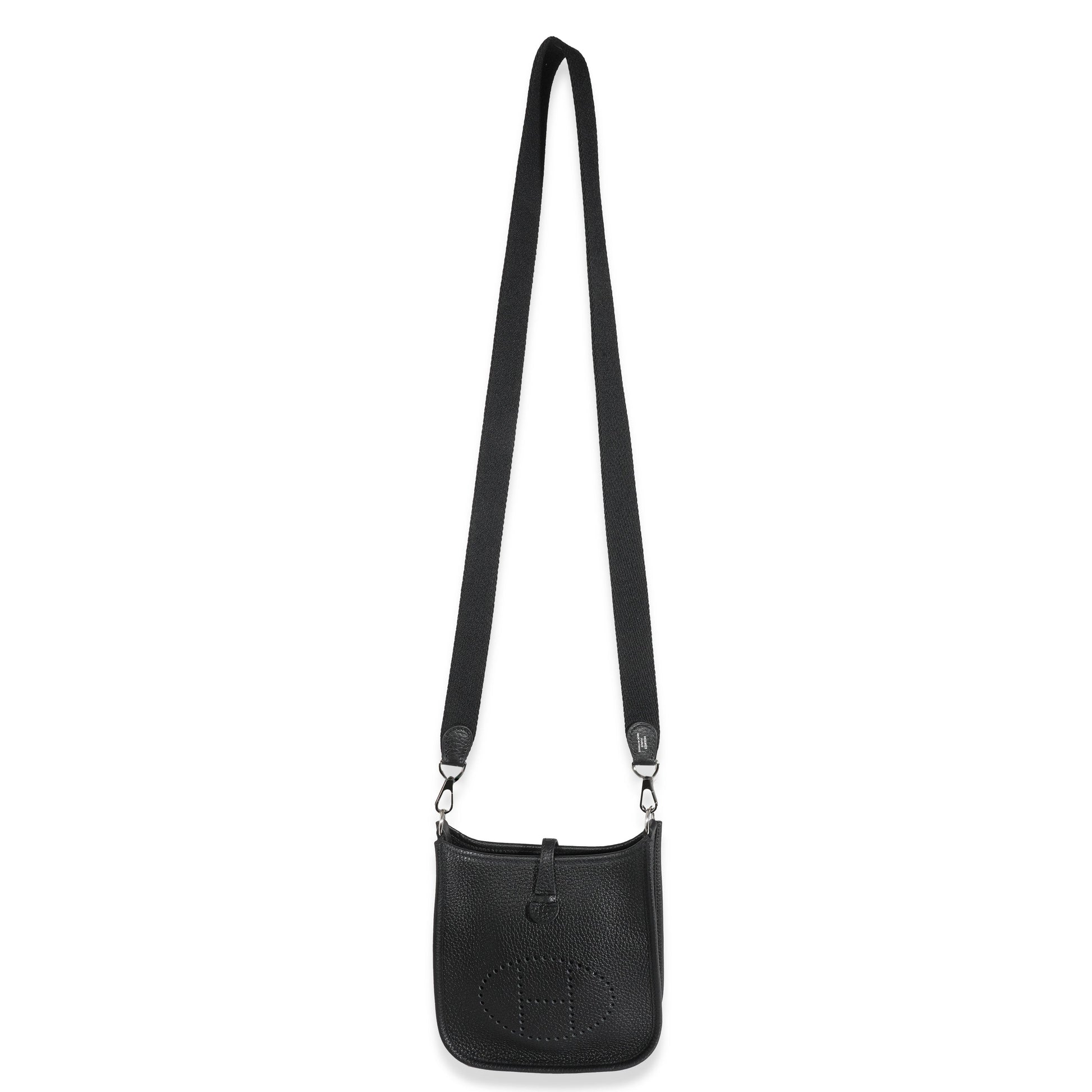 Hermes Luxury Clémence Evelyne Amazone Tpm Handbag Black Travel Bag