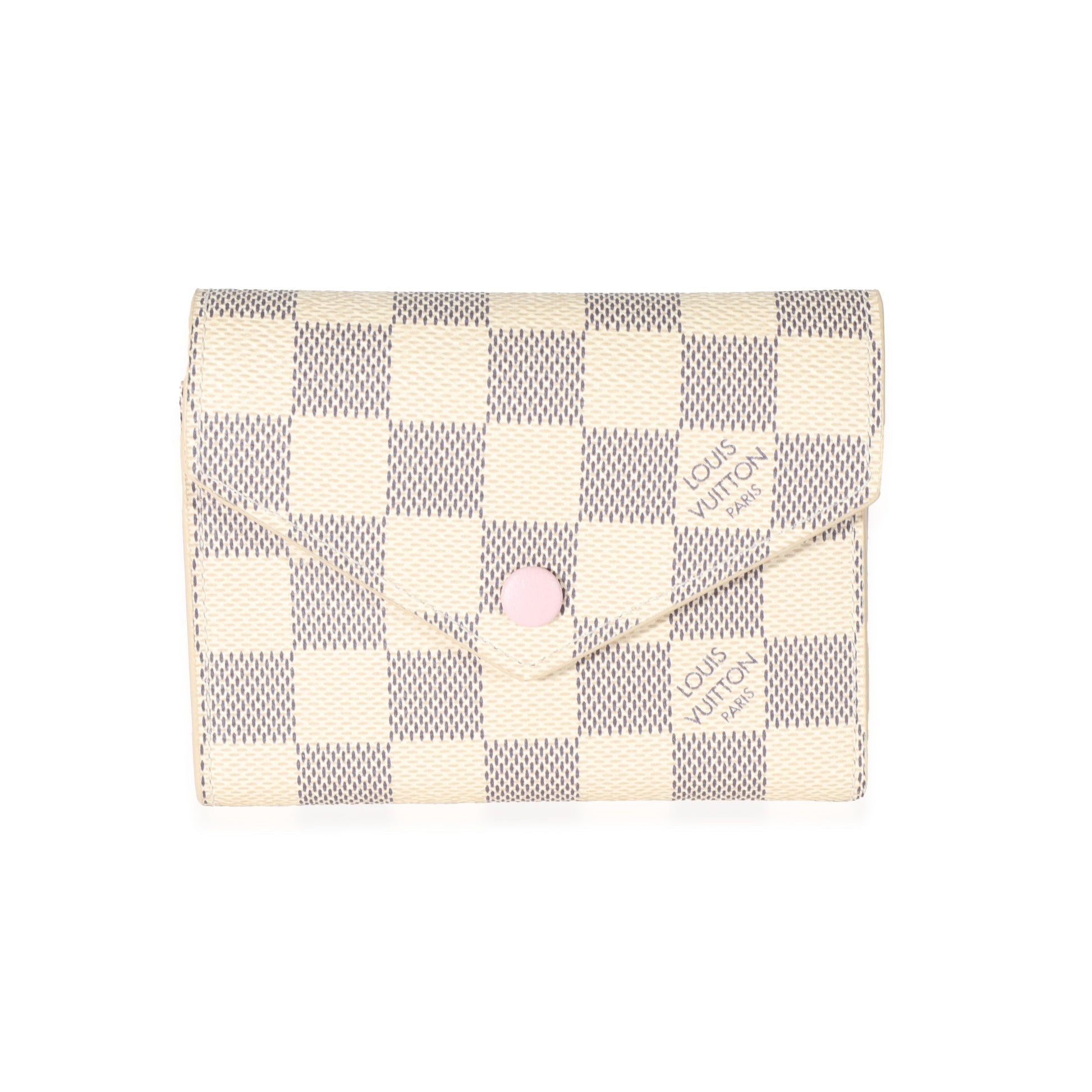 Louis Vuitton Damier Azur Victorine Canvas Wallet Case