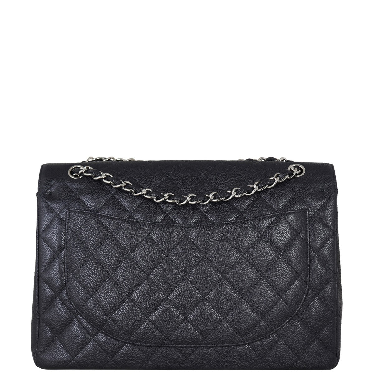 Chanel Classic Double Maxi Caviar Handbag Black Flap