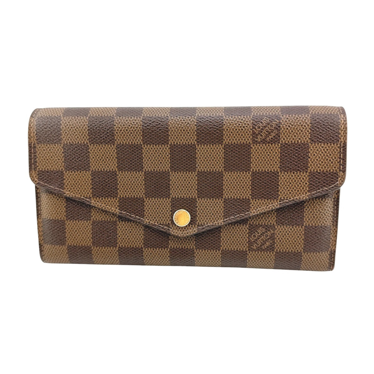 Louis Vuitton Long Purse N60114 Damier x Canvas Brown Pink Wallet Case 0