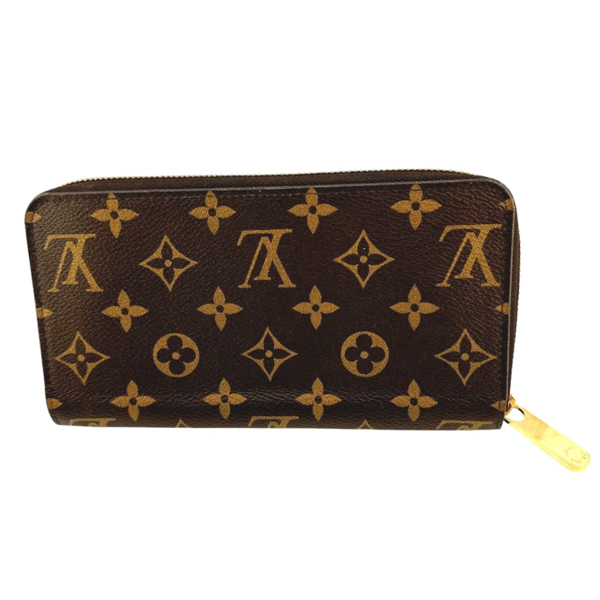 Louis Vuitton Long Purse M42616 Zip Around Monogram Canvas Brown Wallet Case 0