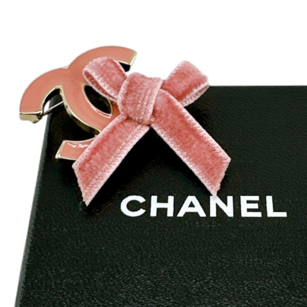 Chanel Brooch others Brooch ribbon COCO Mark Pink Handbag