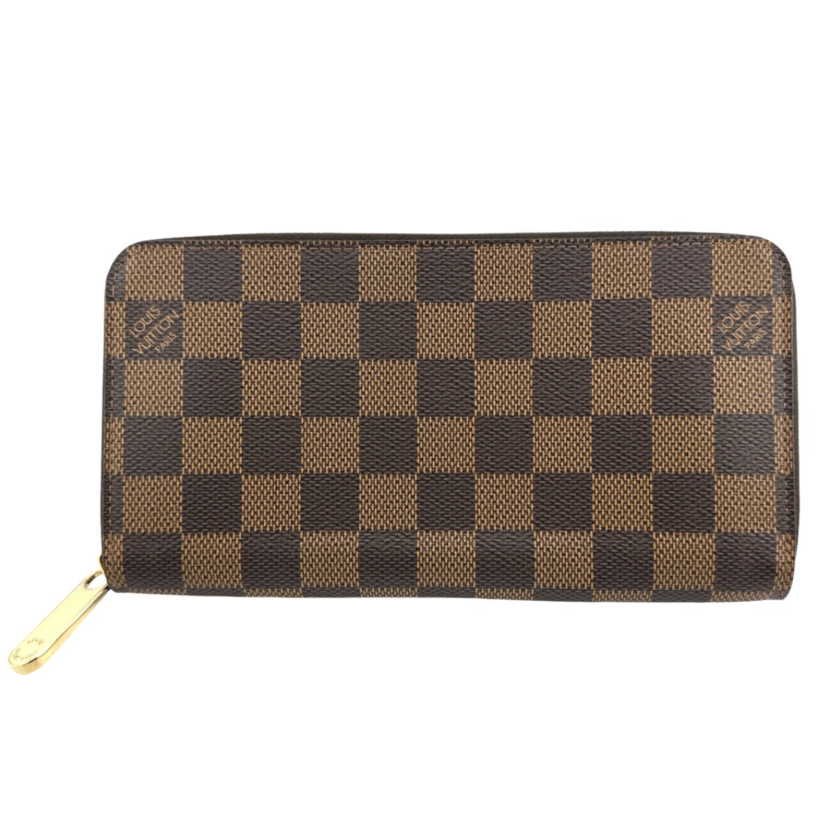 Louis Vuitton Long Purse N60015 Damier Ebene Canvas Wallet Case 0