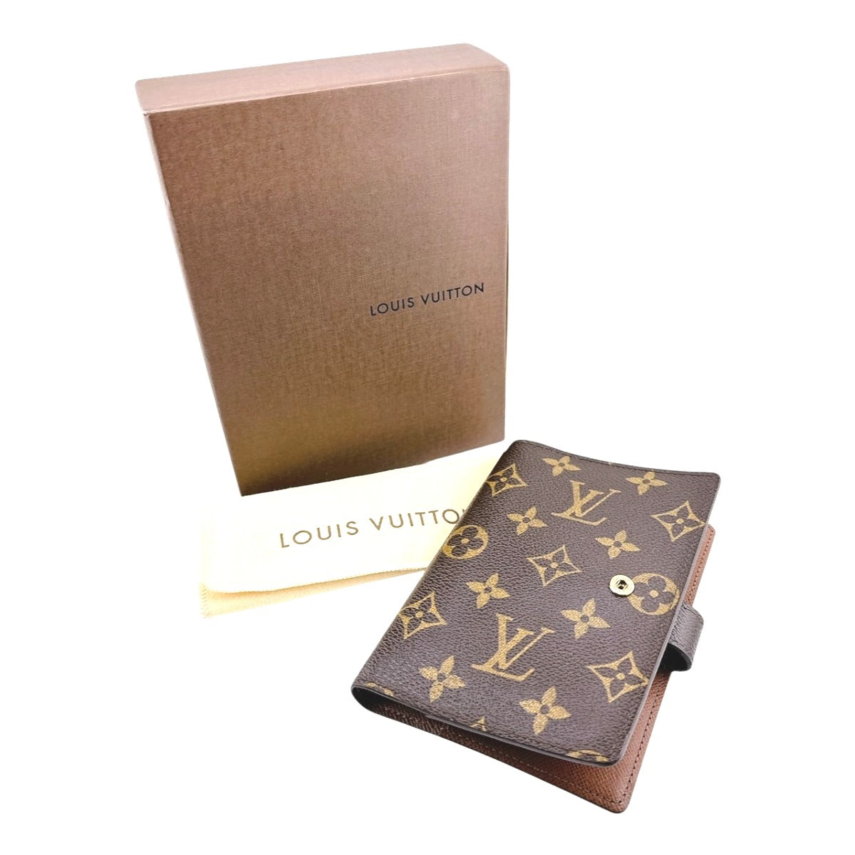 Louis Vuitton Notebook cover R20005 Notebook Agenda Monogram Canvas Brown Handbag