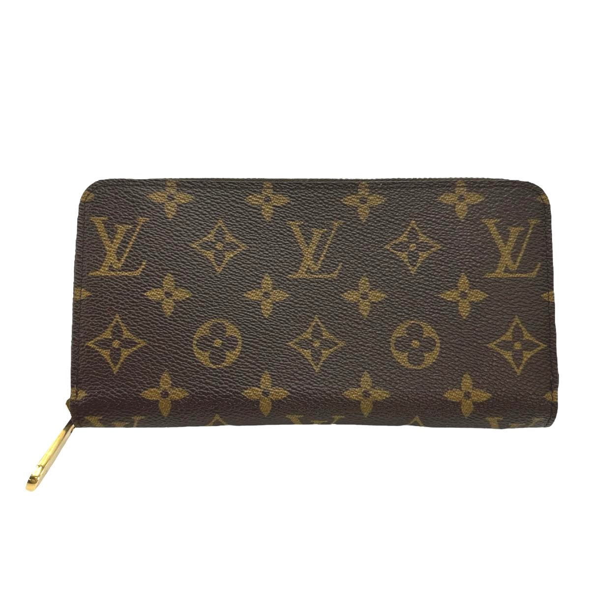 Louis Vuitton Long Purse M42616 Zip Around Monogram Canvas Brown Wallet Case 5