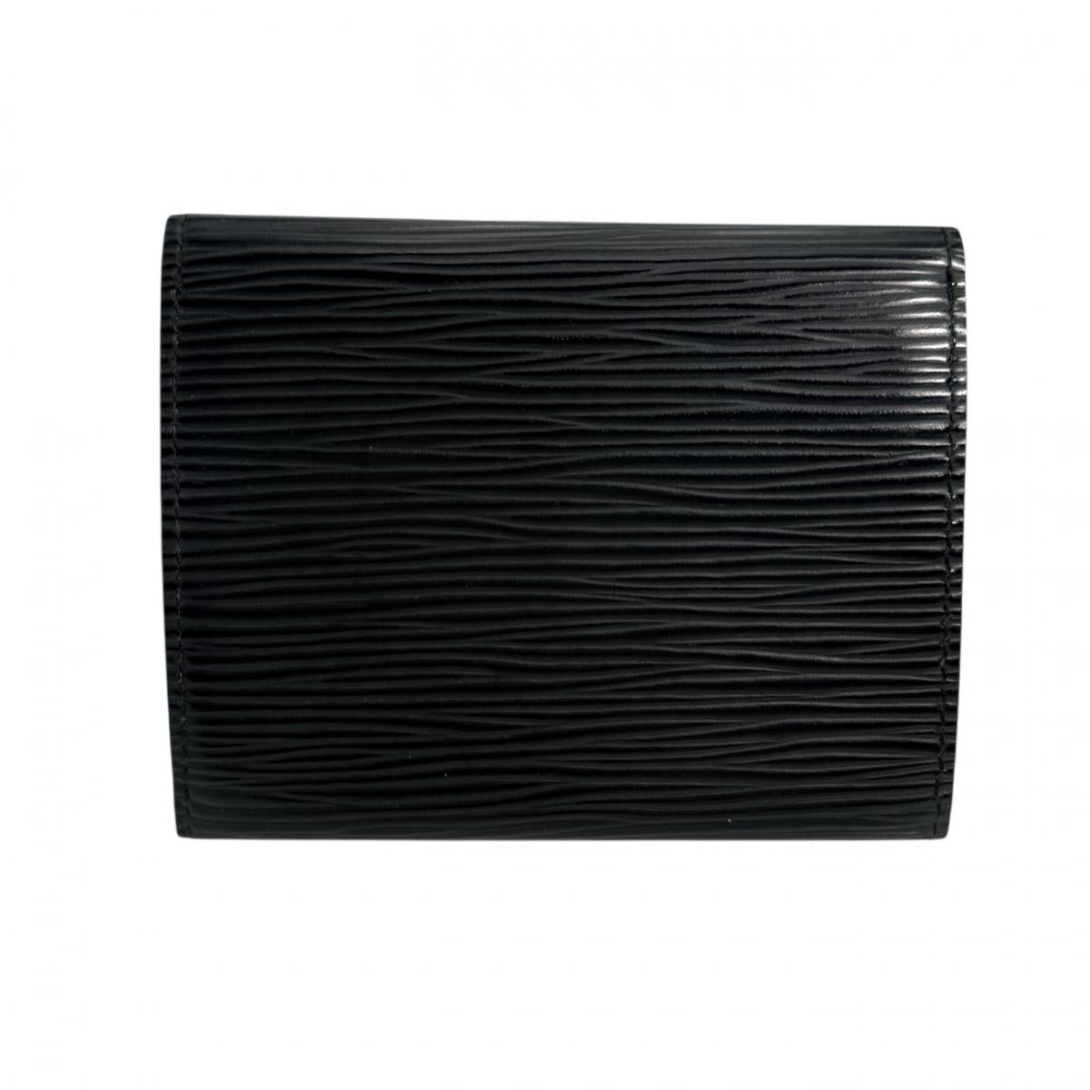 Louis Vuitton M56582 Epi name holder Epi Leather Black Wallet Case
