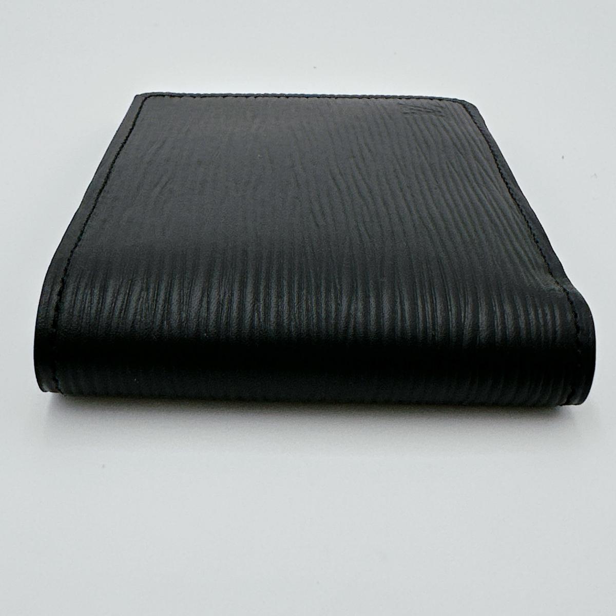 Louis Vuitton Bifold M60662 Epi Bifold Epi Leather Black Wallet Case