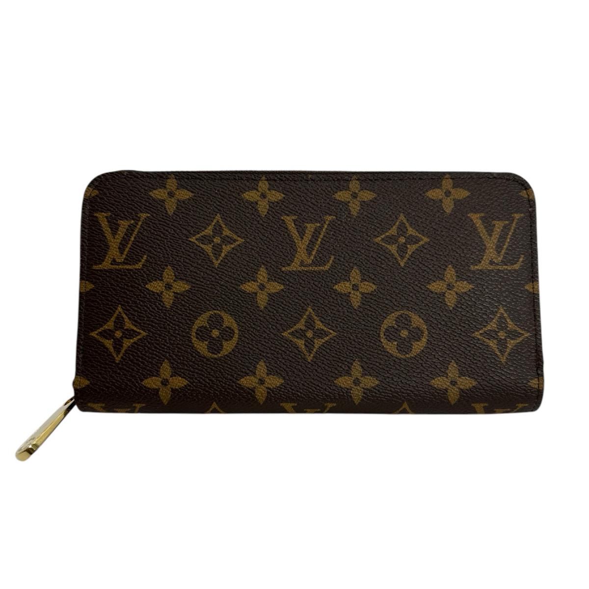 Louis Vuitton Long Purse M42616 Zip Around Monogram Canvas Brown Wallet Case 6