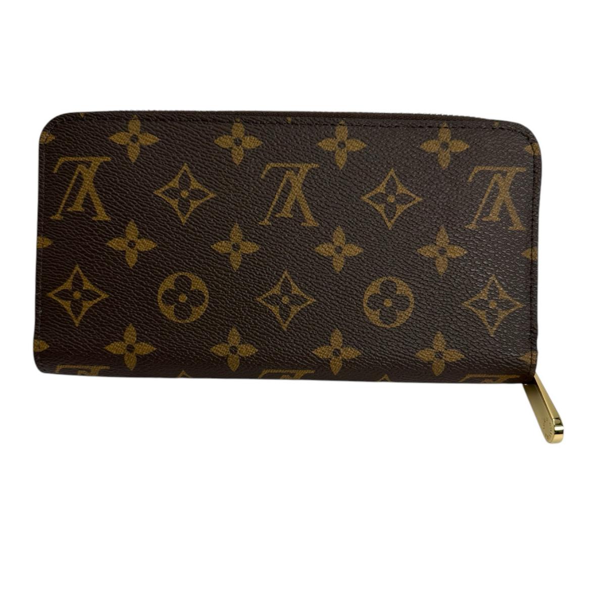 Louis Vuitton Long Purse M42616 Zip Around Monogram Canvas Brown Wallet Case 6
