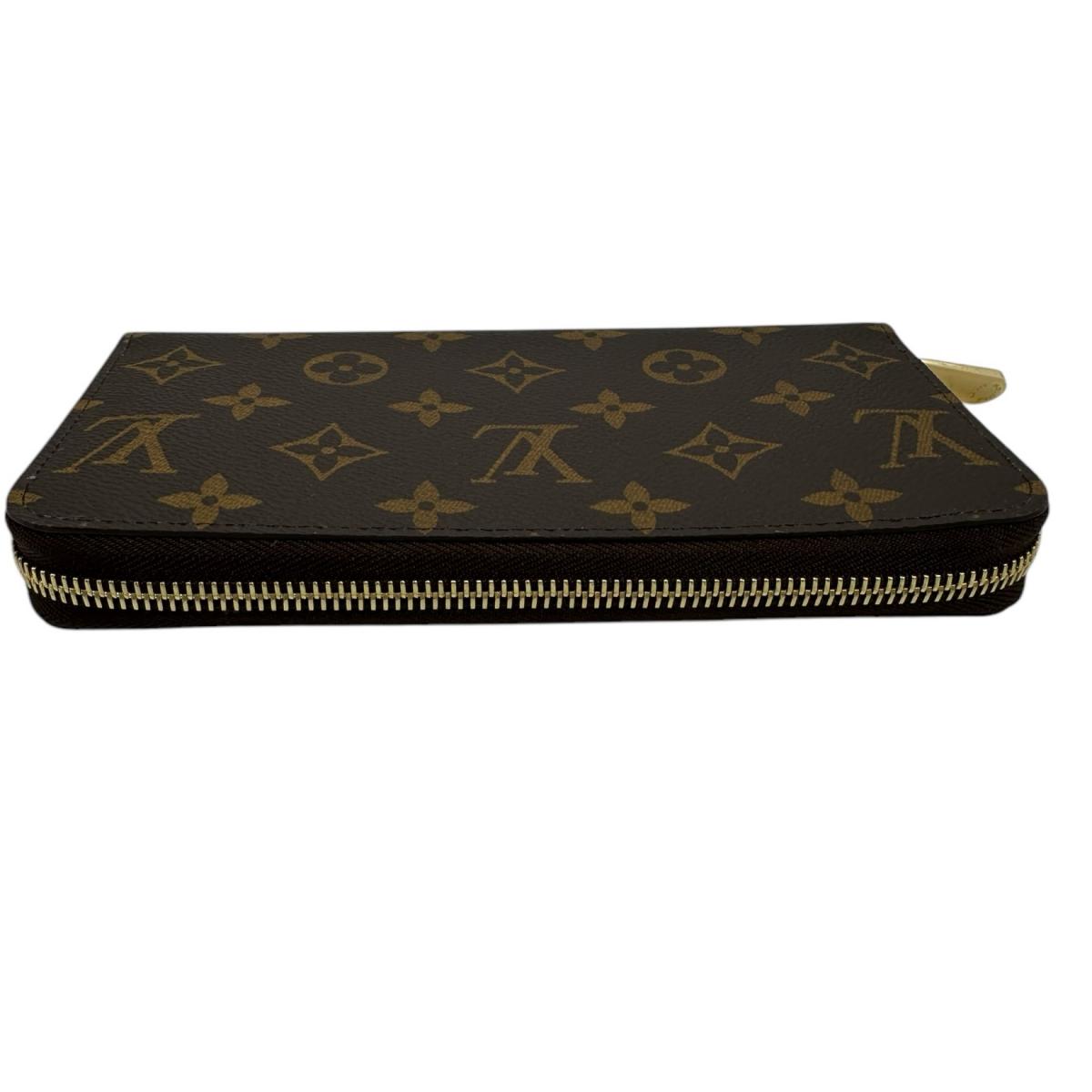 Louis Vuitton Long Purse M42616 Zip Around Monogram Canvas Brown Wallet Case 6