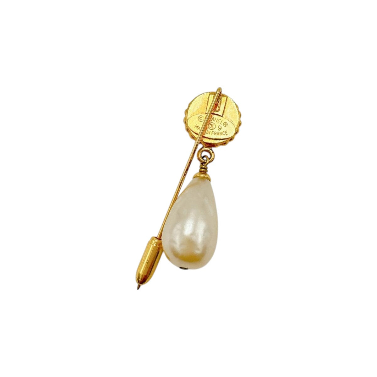 Chanel Brooch Plated Pin Brooch Gold Handbag