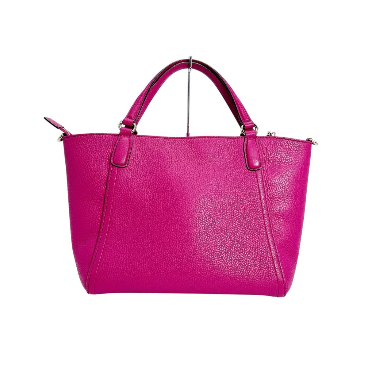 Gucci 2WAY Leather Calf Pink Handbag