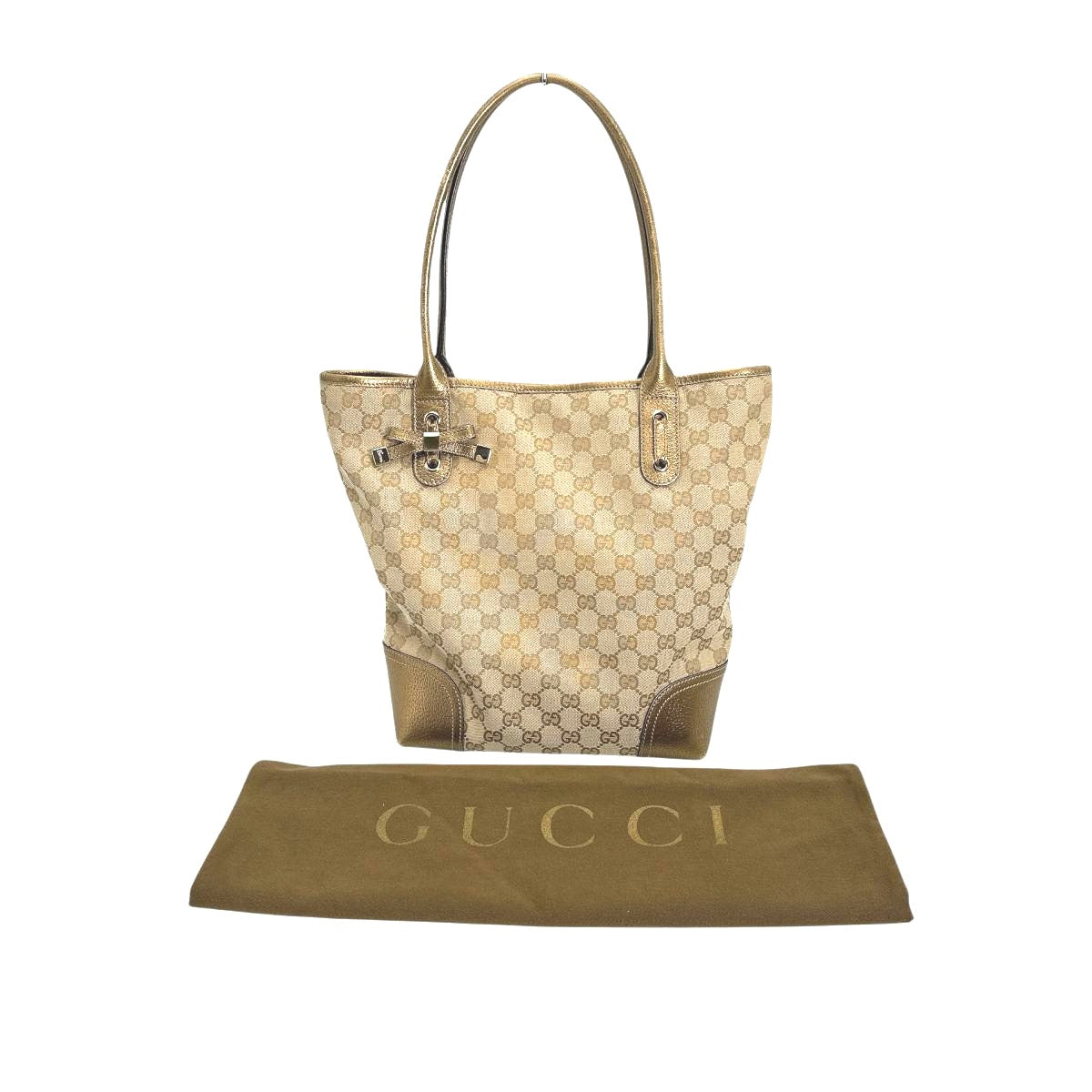 Gucci GG Canvas Beige Tote Bag 0