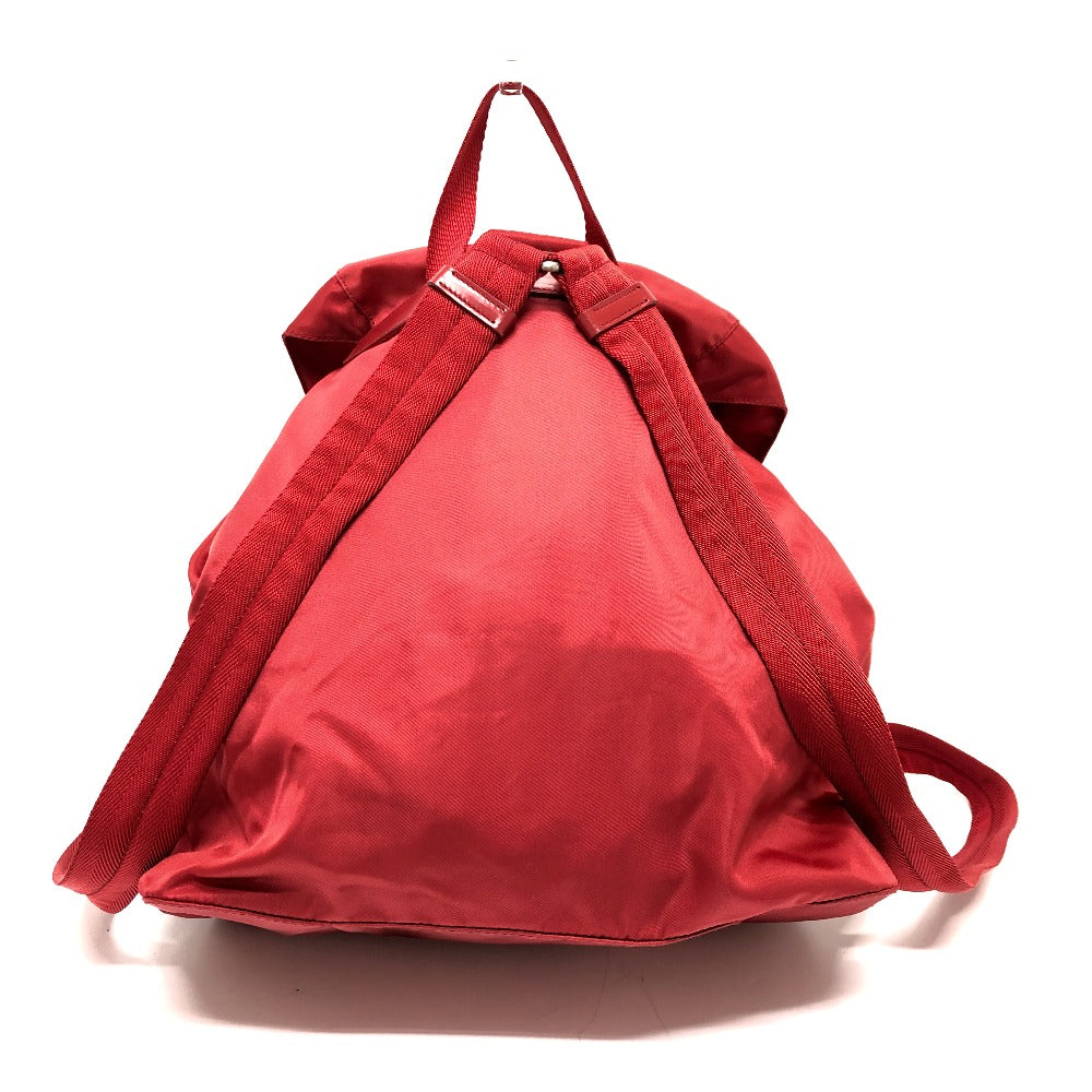 Backpack With Women Handbag Nylon Red