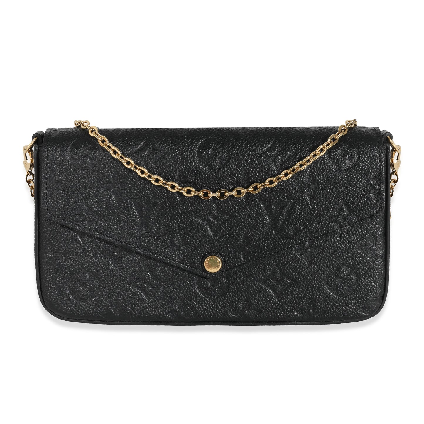 Louis Vuitton Empreinte Félicie Pochette Monogram Black Clutch Bag