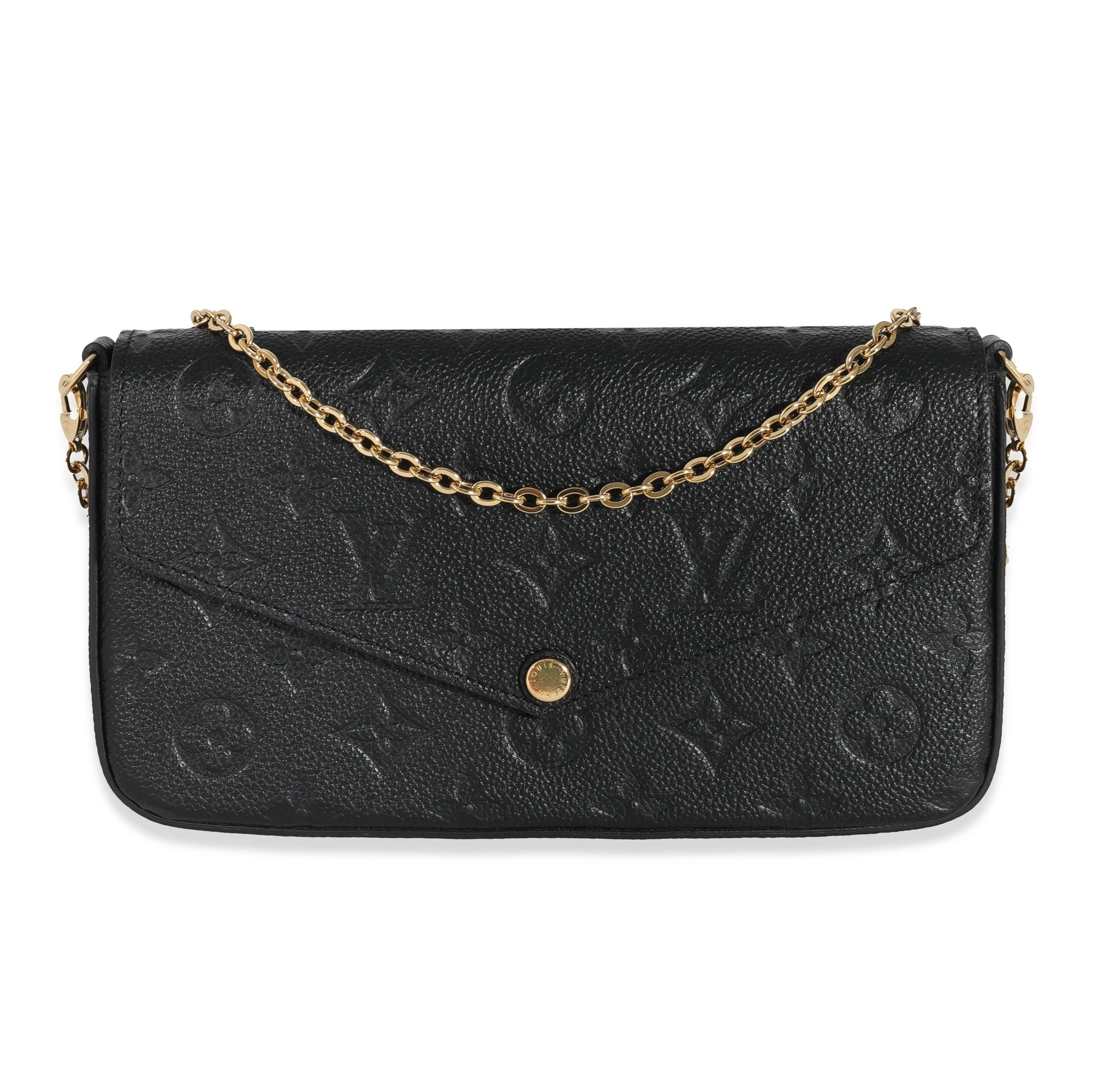 Louis Vuitton Empreinte Félicie Pochette Monogram Black Clutch Bag