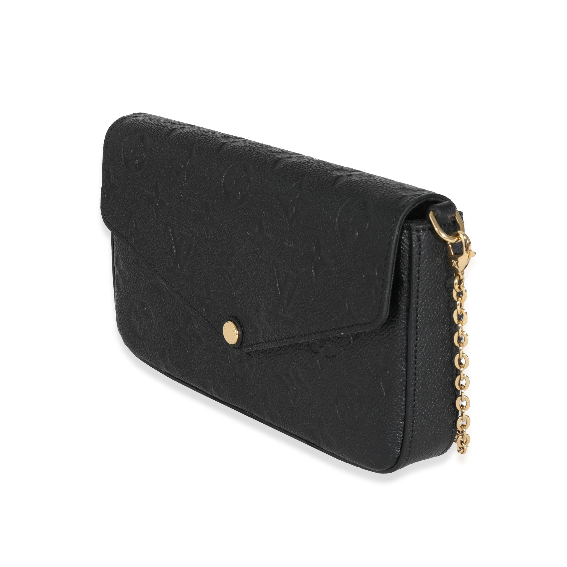 Louis Vuitton Empreinte Félicie Pochette Monogram Black Clutch Bag