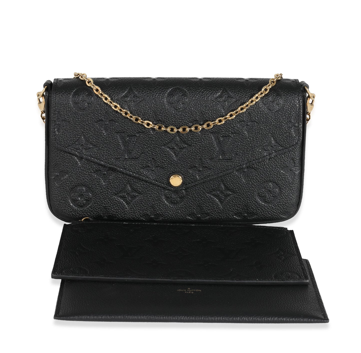 Louis Vuitton Empreinte Félicie Pochette Monogram Black Clutch Bag