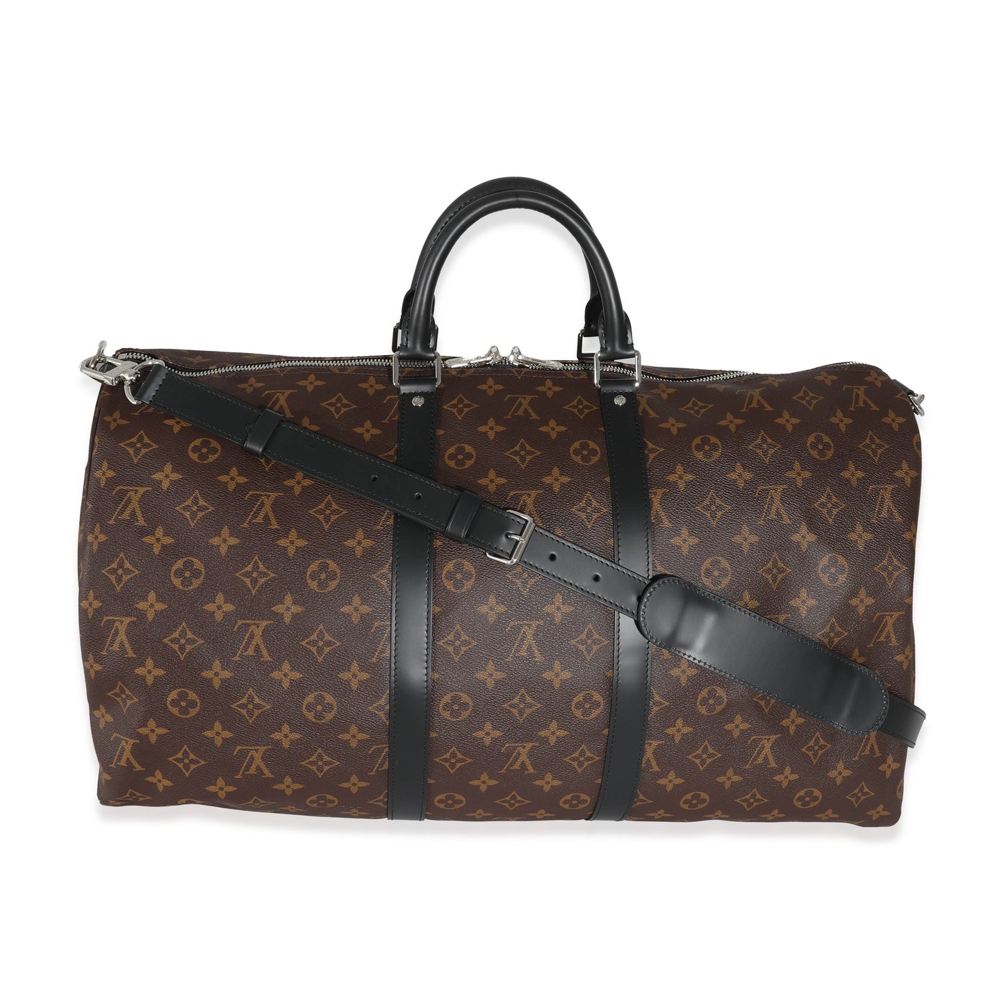 Louis Vuitton Macassar Keepall Bandoulière 55 Monogram Handbag