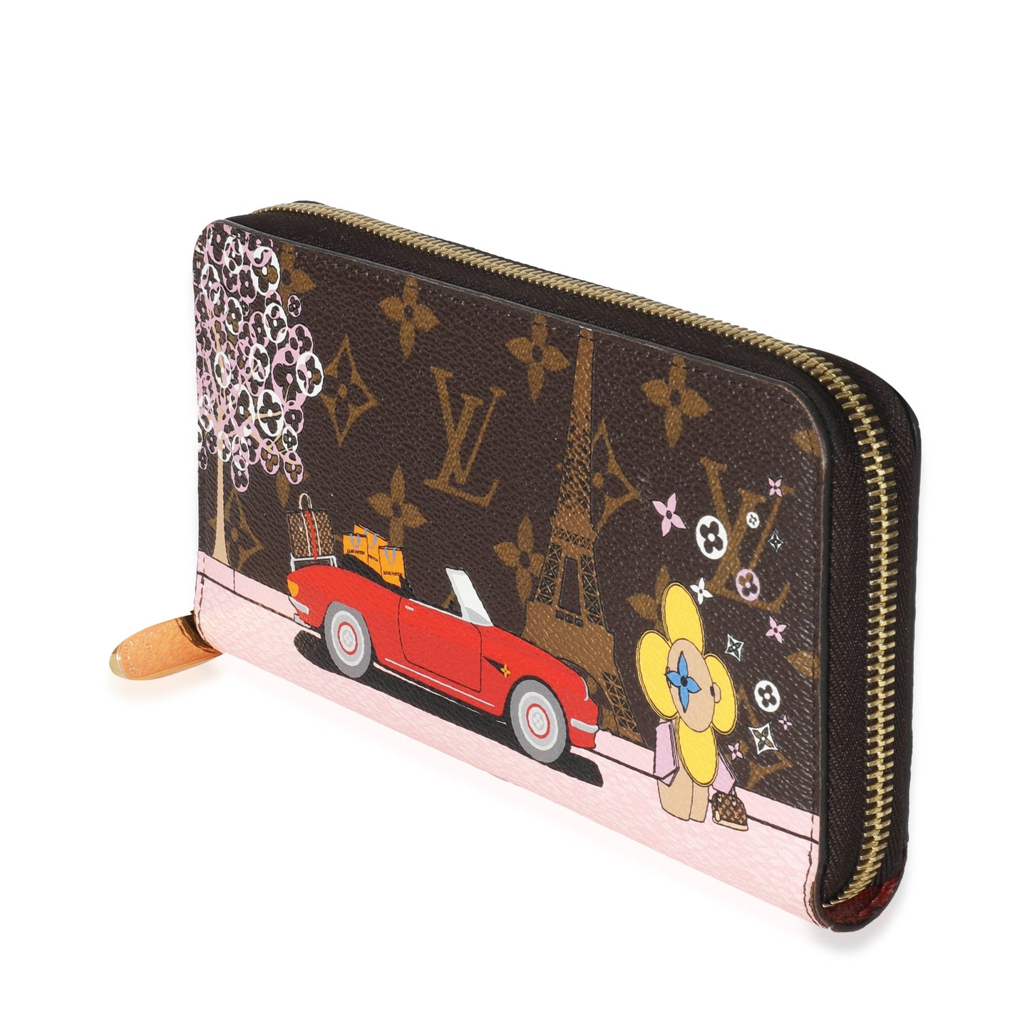 Louis Vuitton Vivienne Christmas Animation Zippy Monogram Canvas Wallet Case