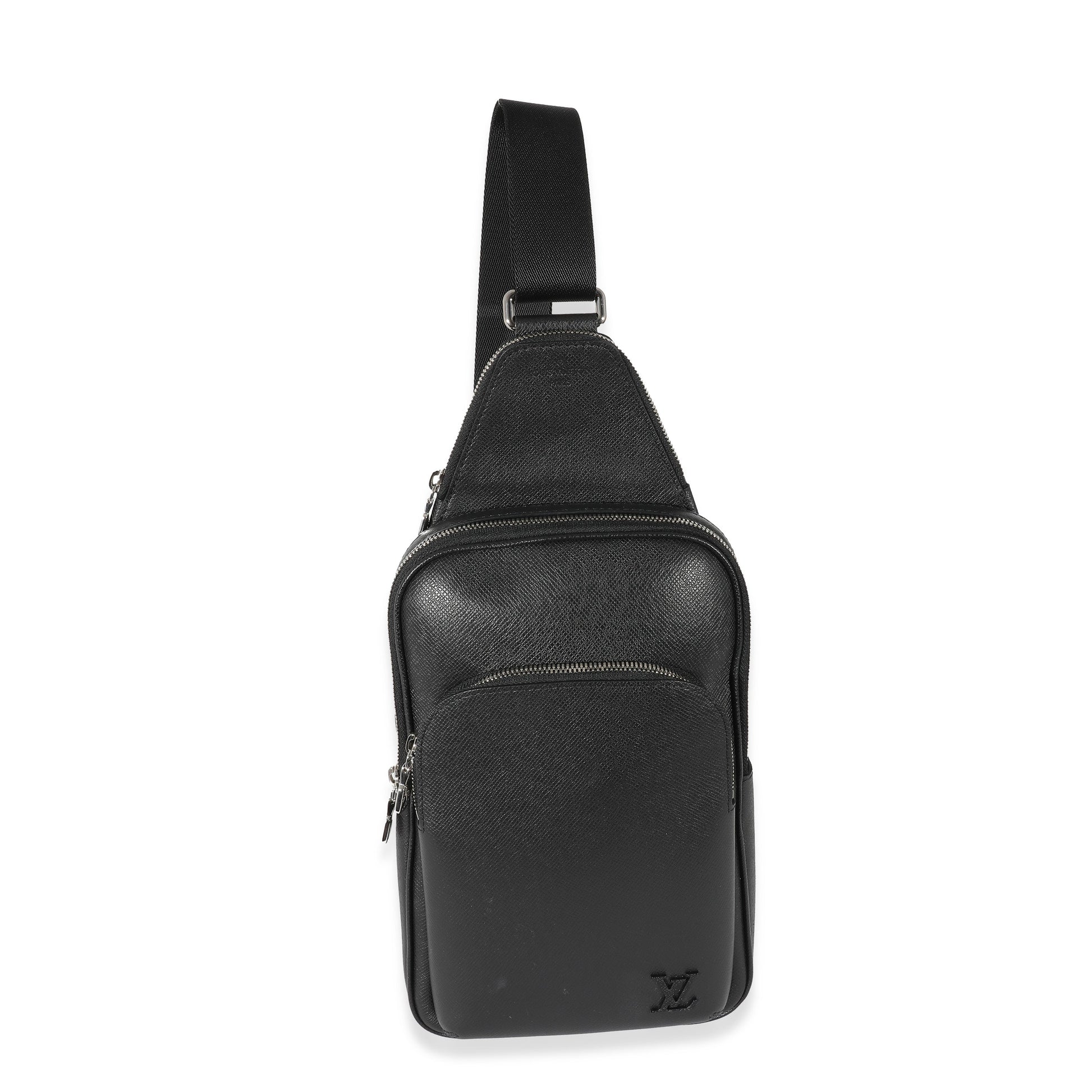 Louis Vuitton Taiga Avenue Sling Black Crossbody Bag
